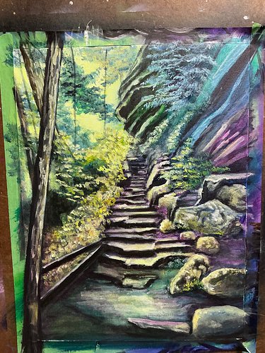 Heading to the Hocking Hills Lodge to paint Saturday. I will be there 11am-2pm painting and I will have this piece plus some ...