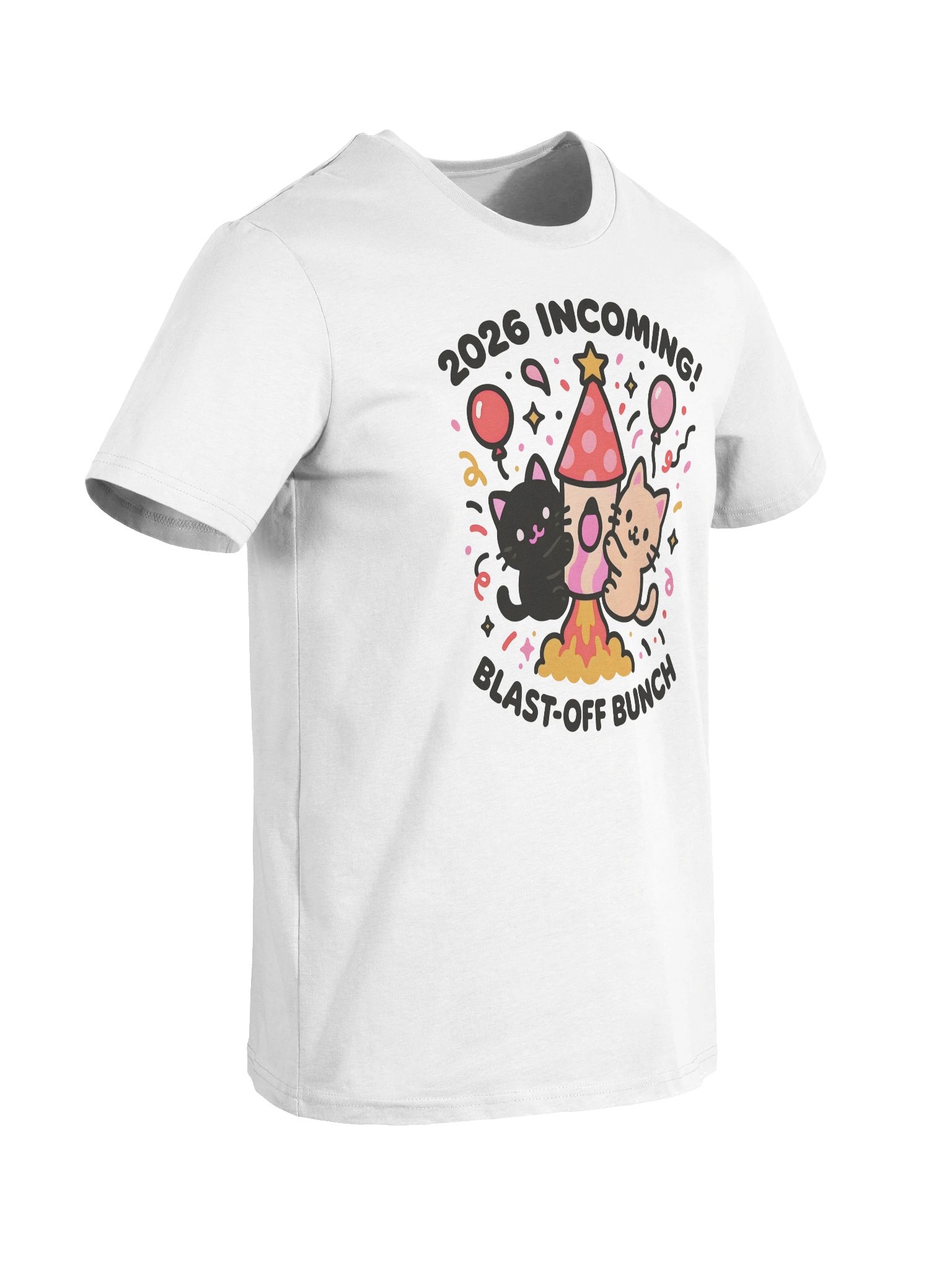 Cosmic Cat Cuddle Rocket T-Shirt product image (8)