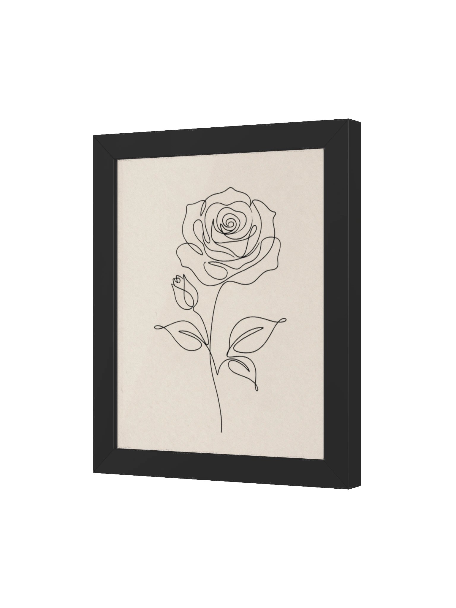 Bloom in Lines | Continuous Line Rose Framed Print product image (8)