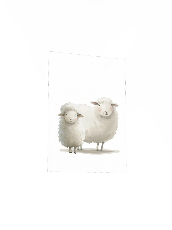 Two Cute Fluffy Sheep Nursery Print product image (2)