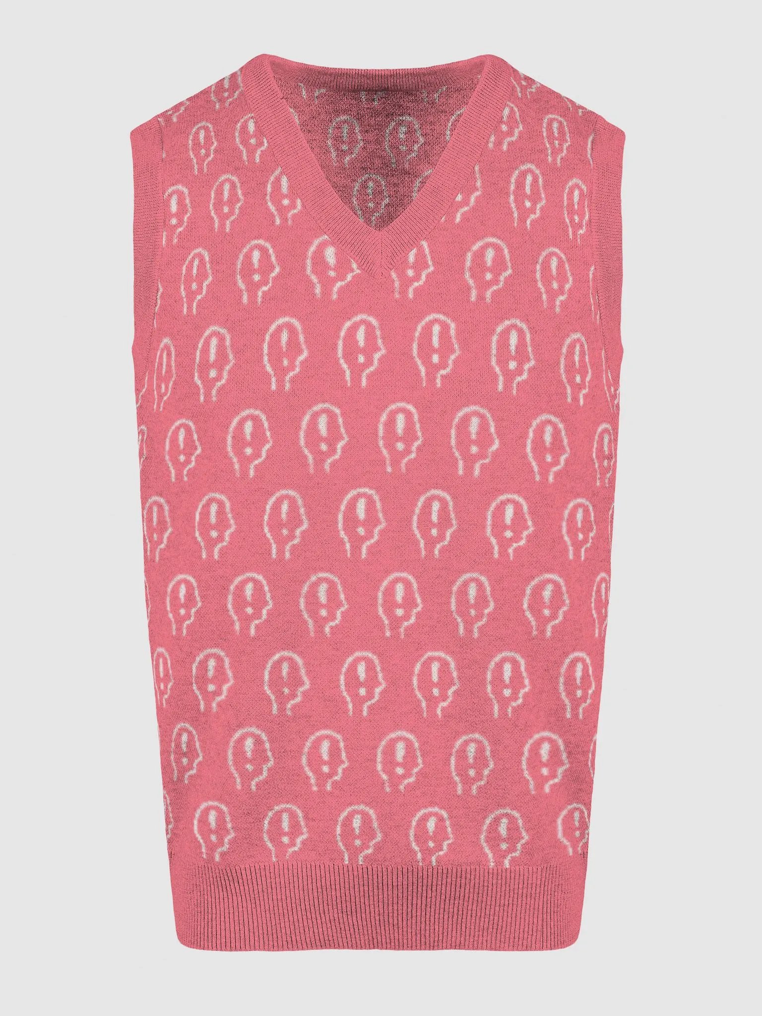 EXCLAIMING MENTALLY (duotone pink) knitwear vest product image (13)