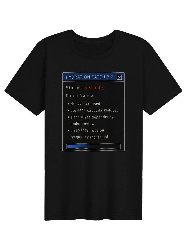 Hydration Patch 3.7 Shirt | POTS Dysautonomia & Chronic Illness Humor Tee product image (1)