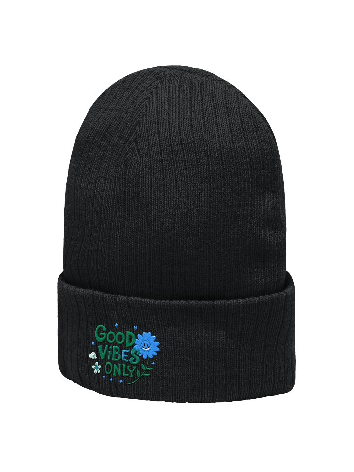 Good Vibes Ribbed Beanie product image (2)
