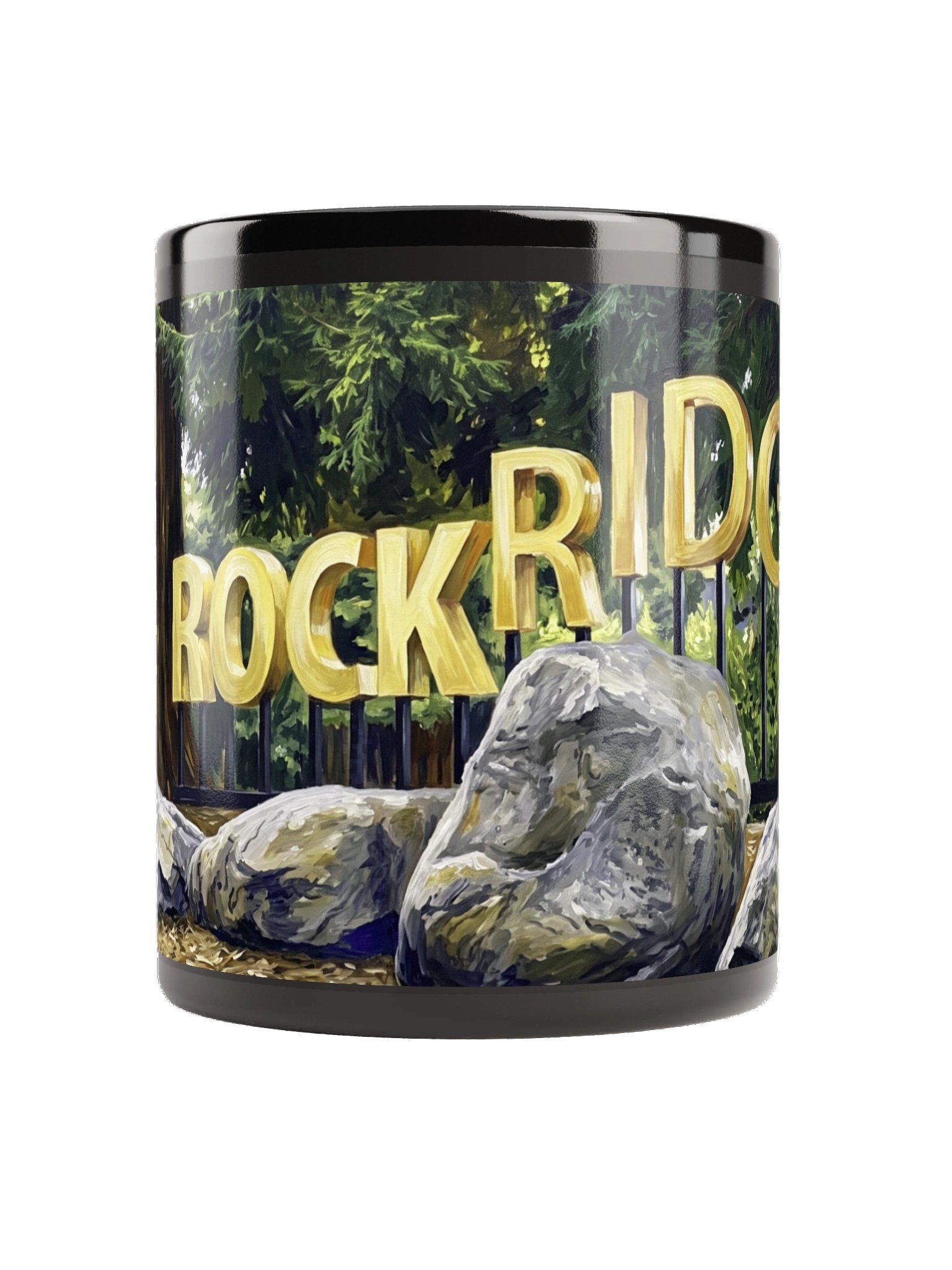 Rockridge Gold Sign Black Mug product image (3)