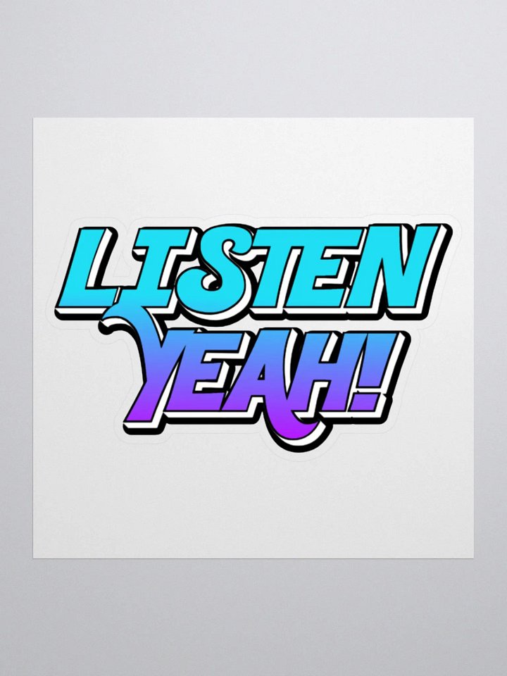 “Listen Yeah!” Retro Sticker product image (1)