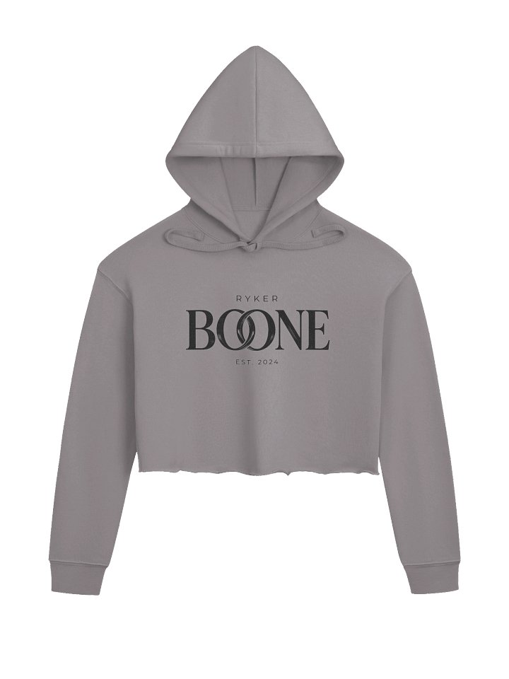 Ryker Boone "Backroad Heartbeat" Fleece Crop Hoodie (Black Logo) product image (1)
