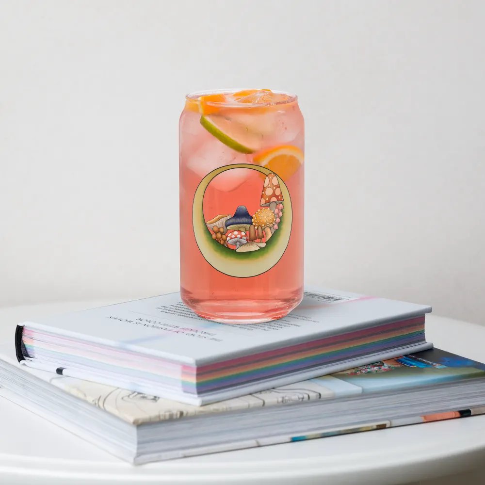 Moonie Shrooms 16 oz glass with or without lid/straw product image (11)