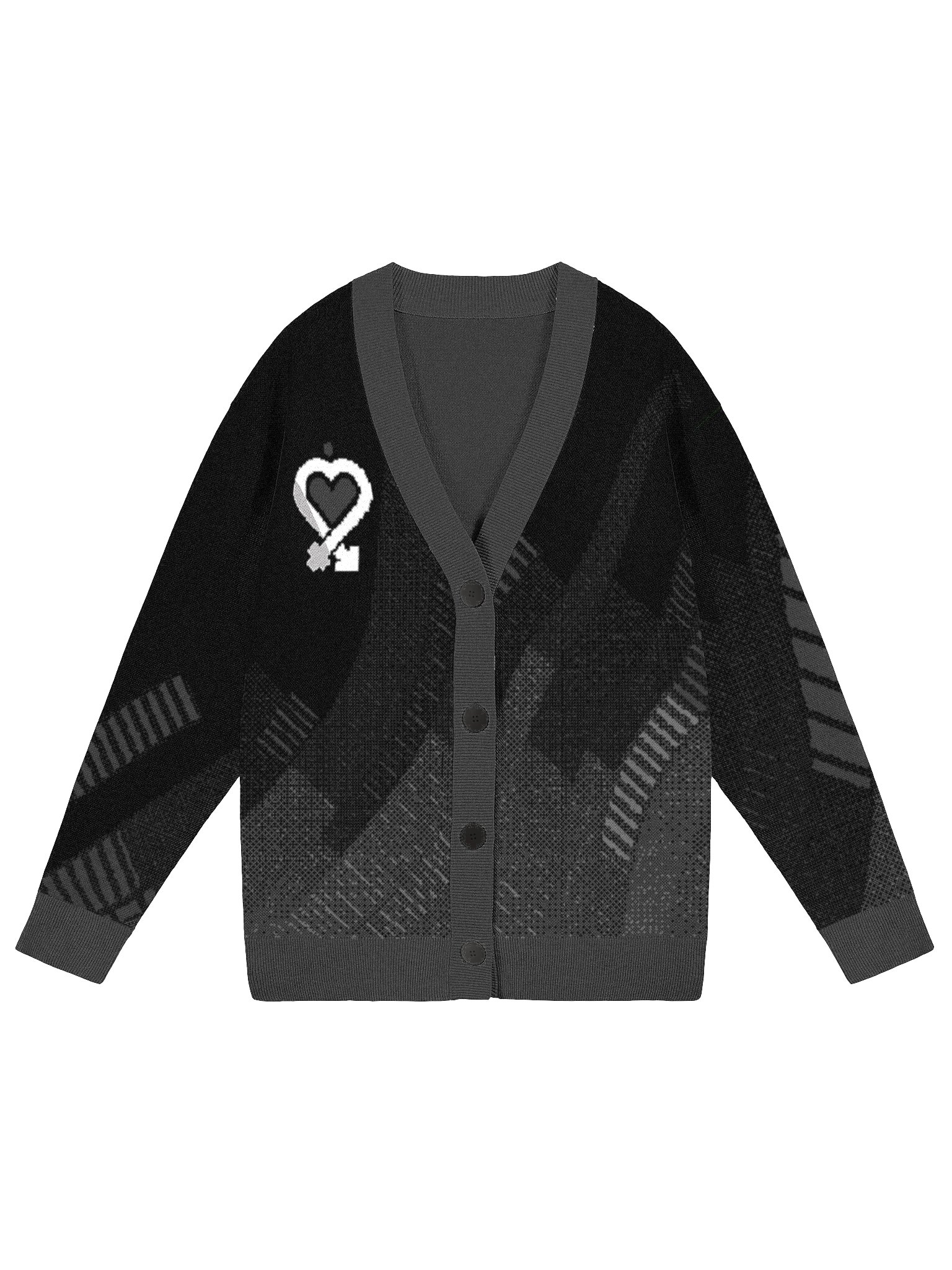 Grey Heart Cardigan product image (2)