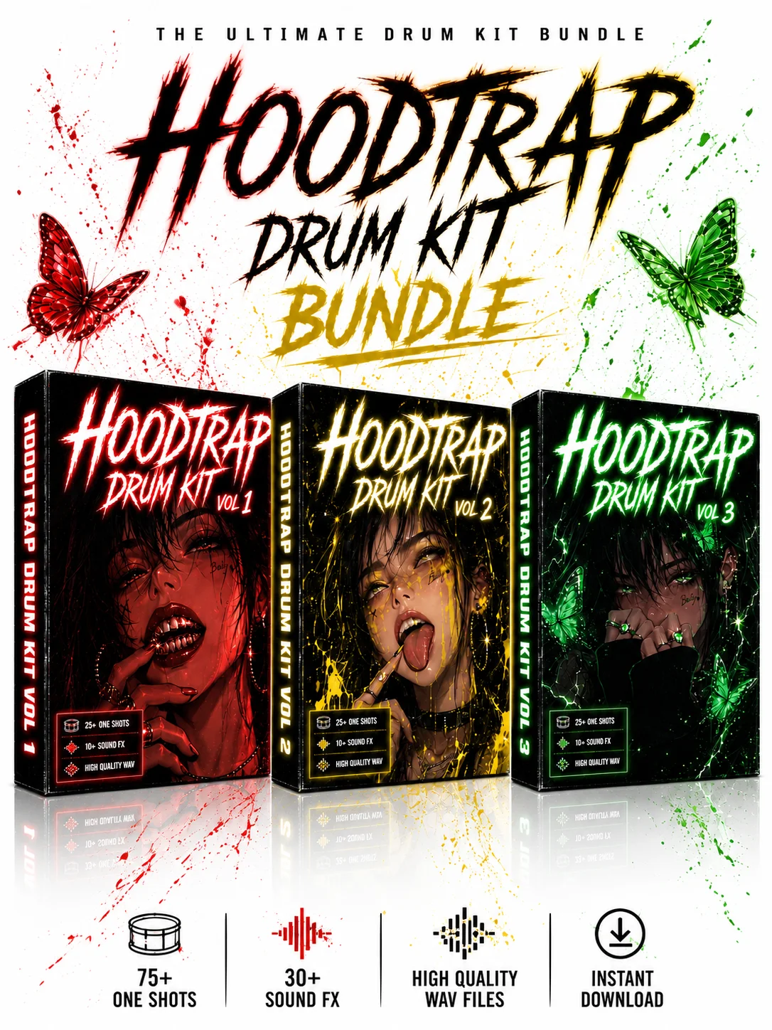 HOODTRAP Drum Kit Bundle Vol 1 - 3 product image (1)
