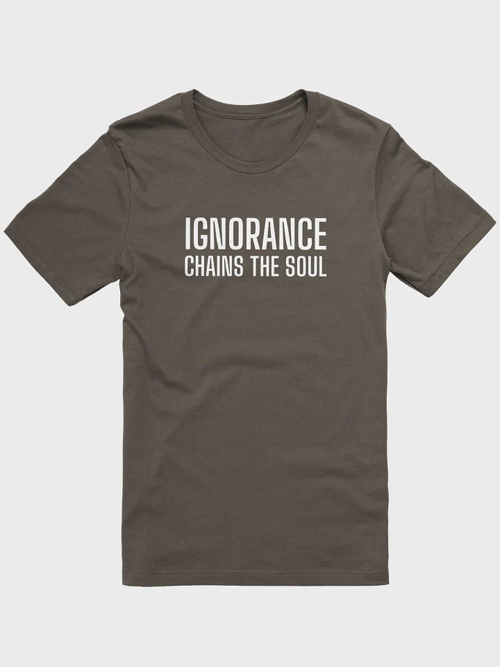 Pixelated Abstract Unisex T-Shirt | life motto IGNORANCE CHAINS THE SOUL product image (4)