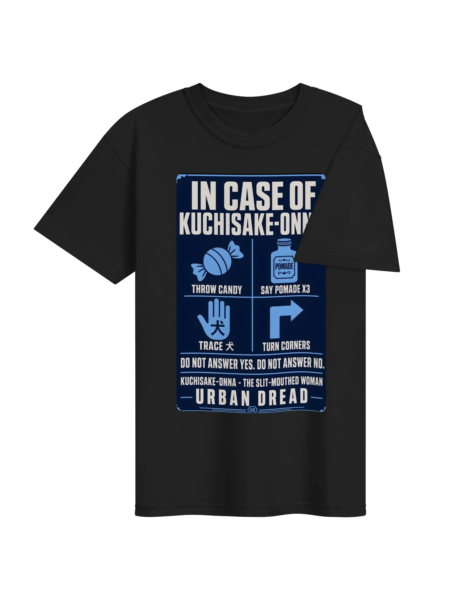 Kuchisake-Onna Emergency Safety Sign T-Shirt product image (3)