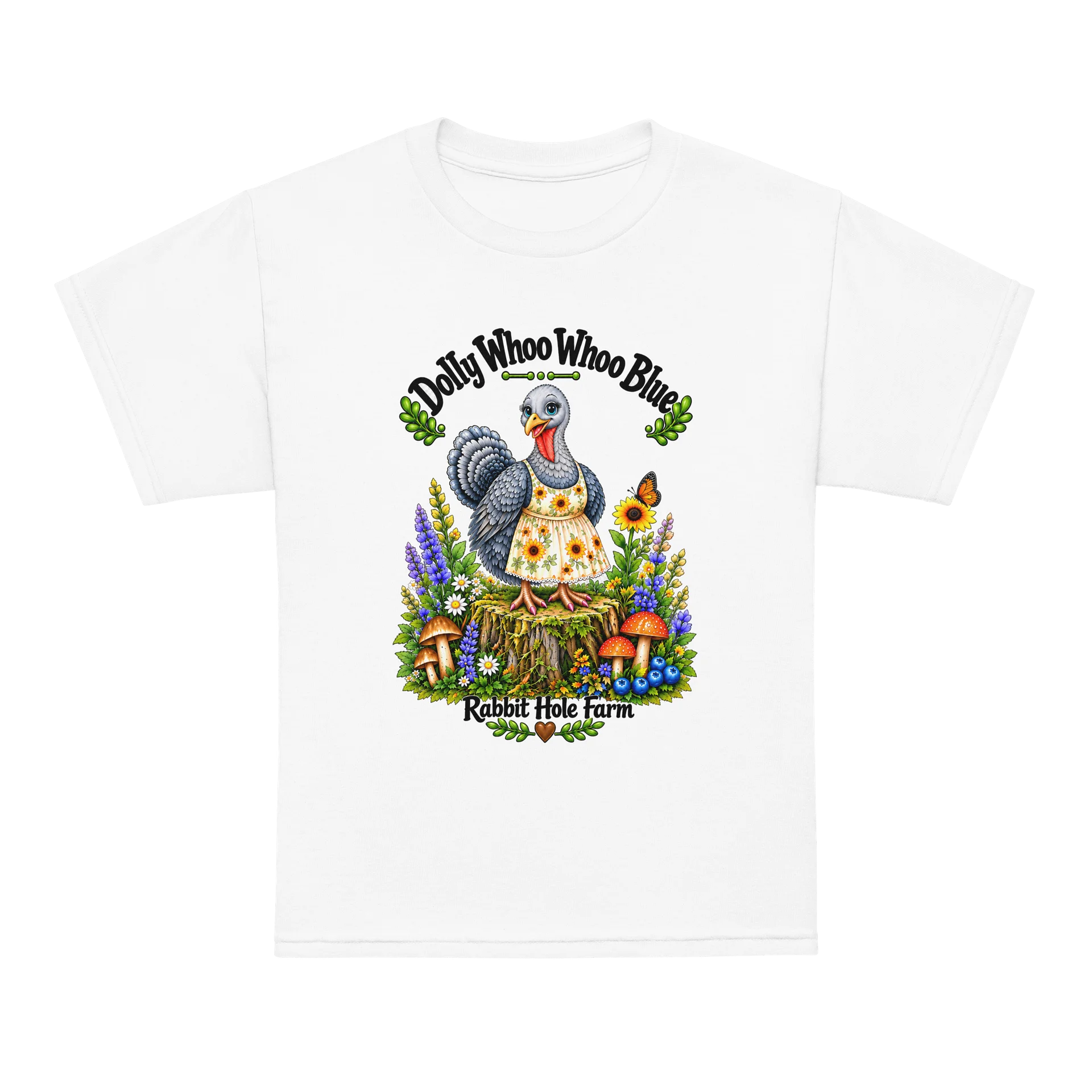 Dolly Sunflower Dress Design Kids Shirt White product image (1)