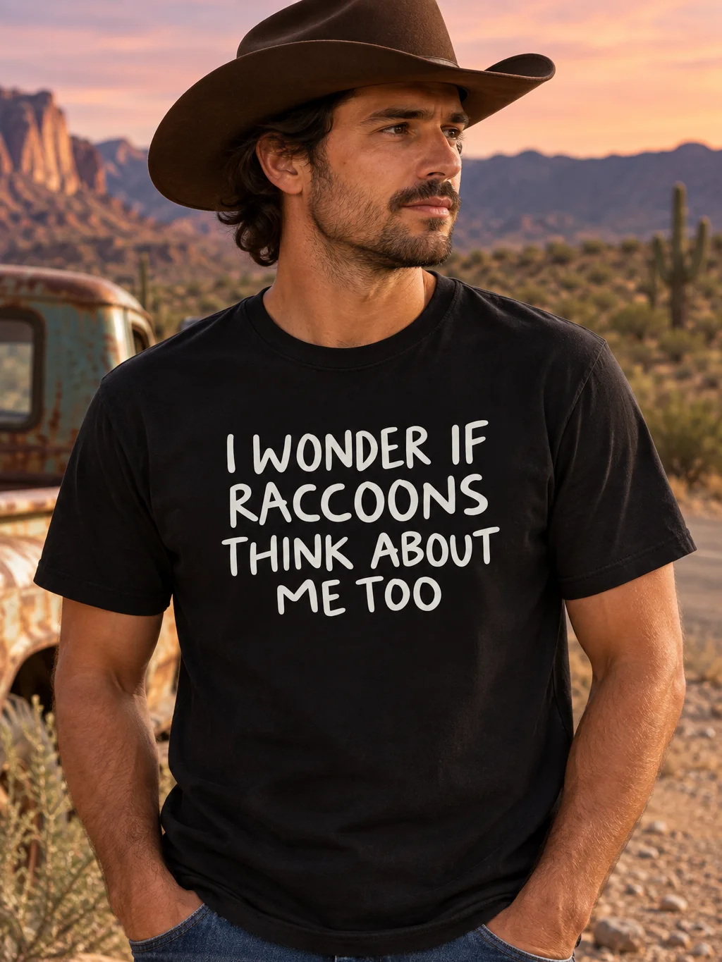 I Wonder If Raccoons Think About Me Too Tee product image (2)