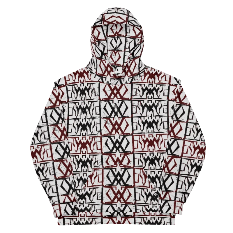 Crimson Geometry / "Woli-Vuitton: Unisex Hoodie product image (1)