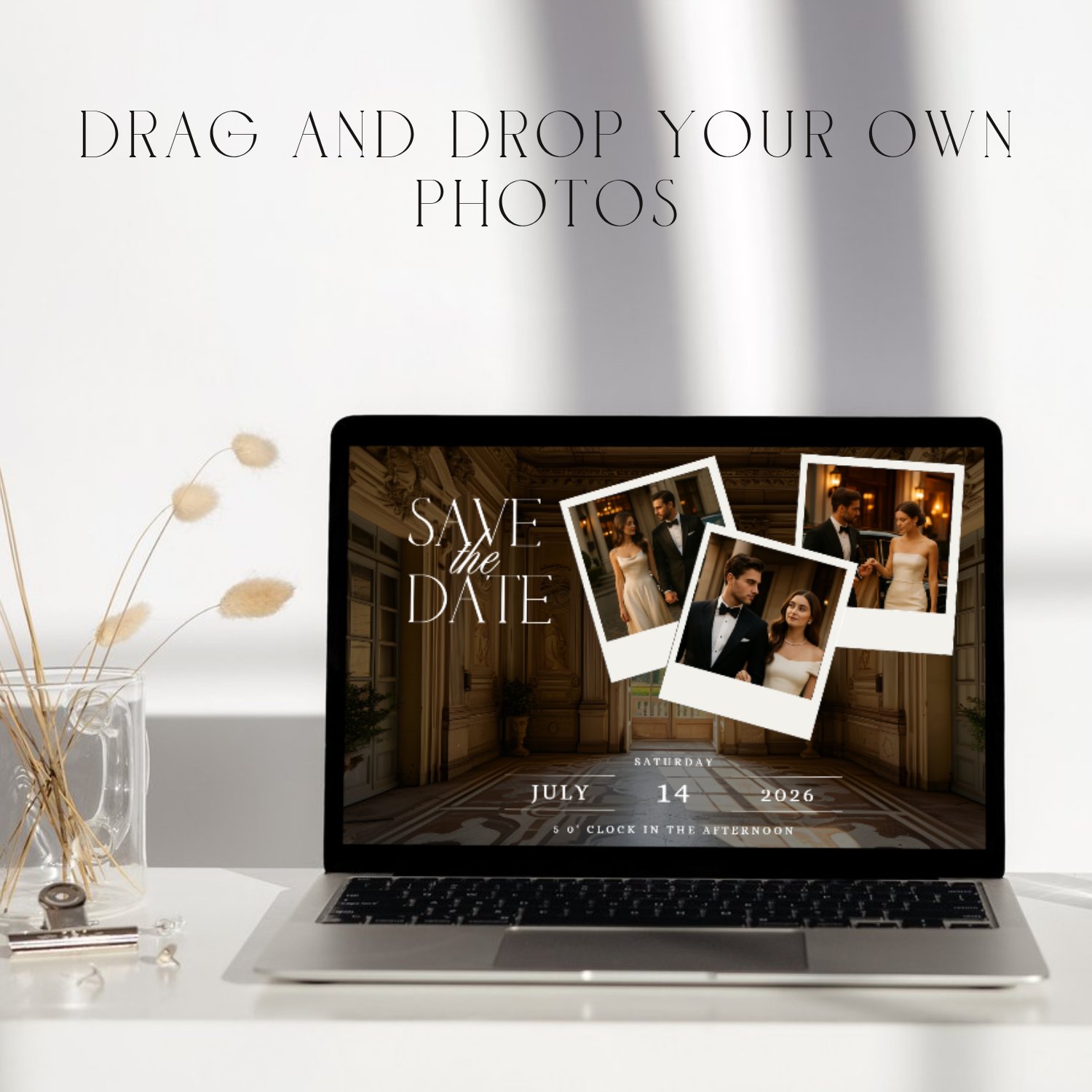 Old Money Wedding Website Template | Elegant Black Tie Digital Invite | Editable Canva Website | Wedding RSVP Online | Printable Invitation product image (9)