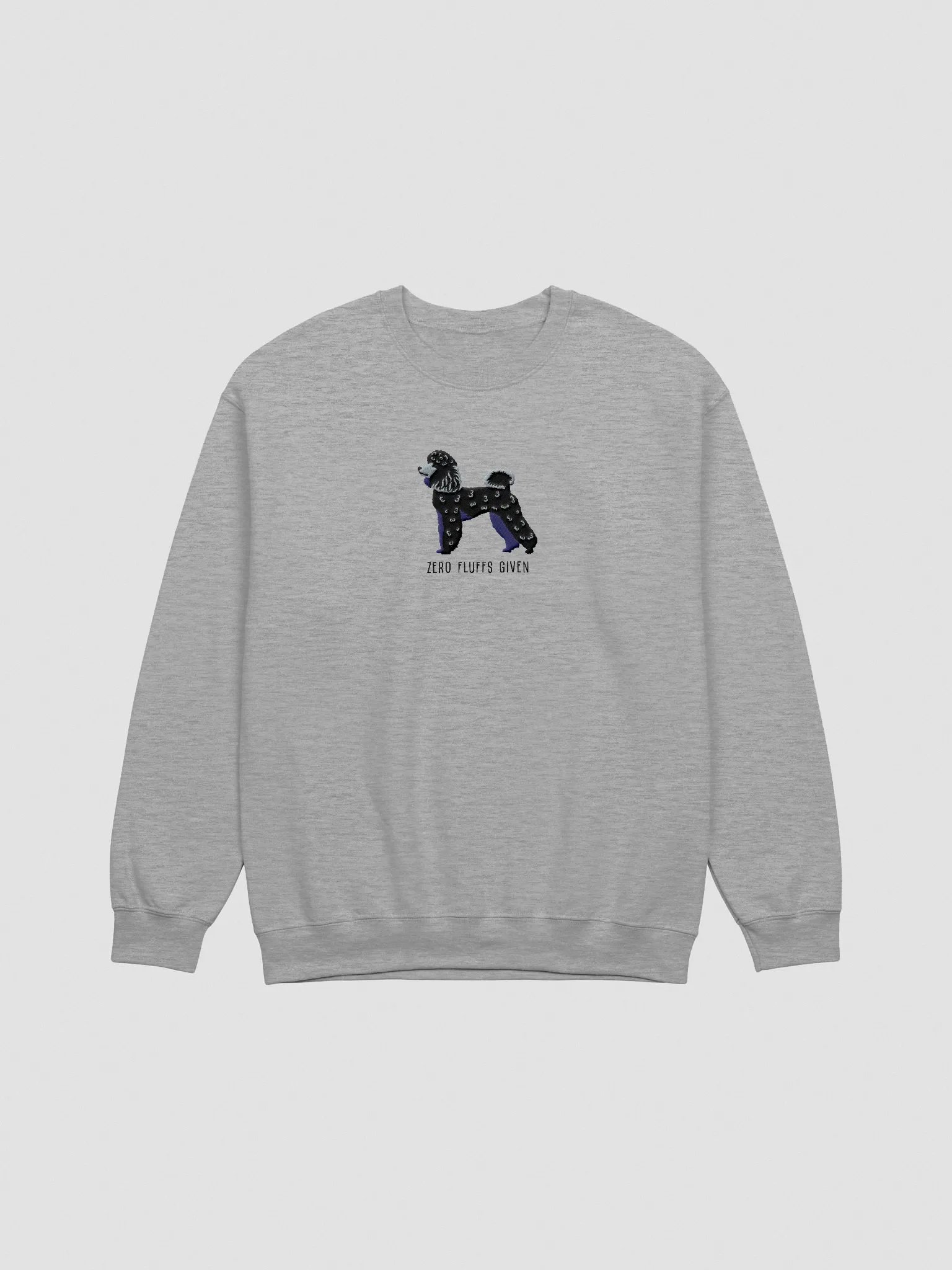Zero Fluffs Given Sweatshirt (Embroidered) of a Mini Poodle(Black) product image (3)