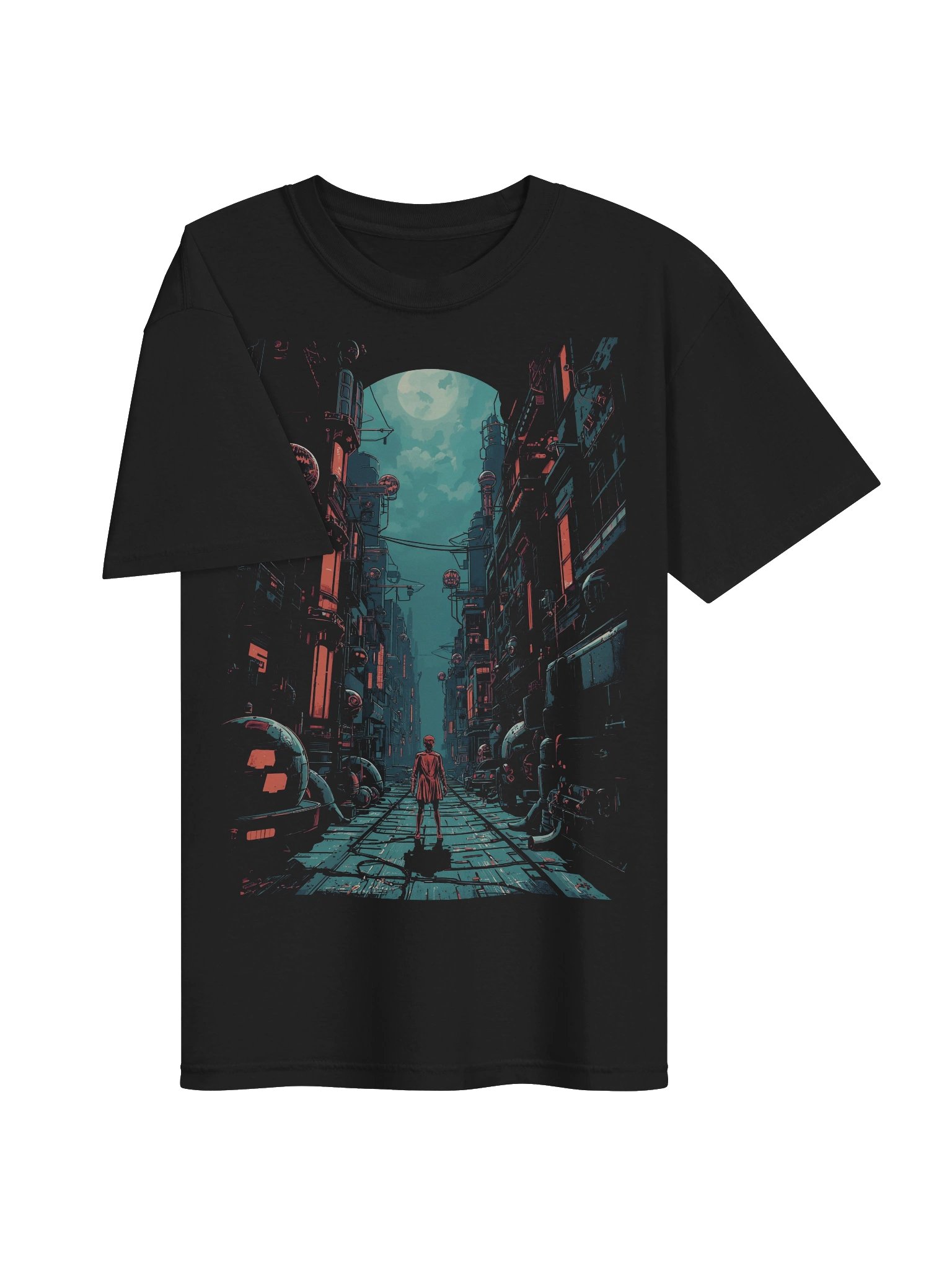Neon Moon Alley Sci-Fi Heavyweight T-Shirt product image (6)