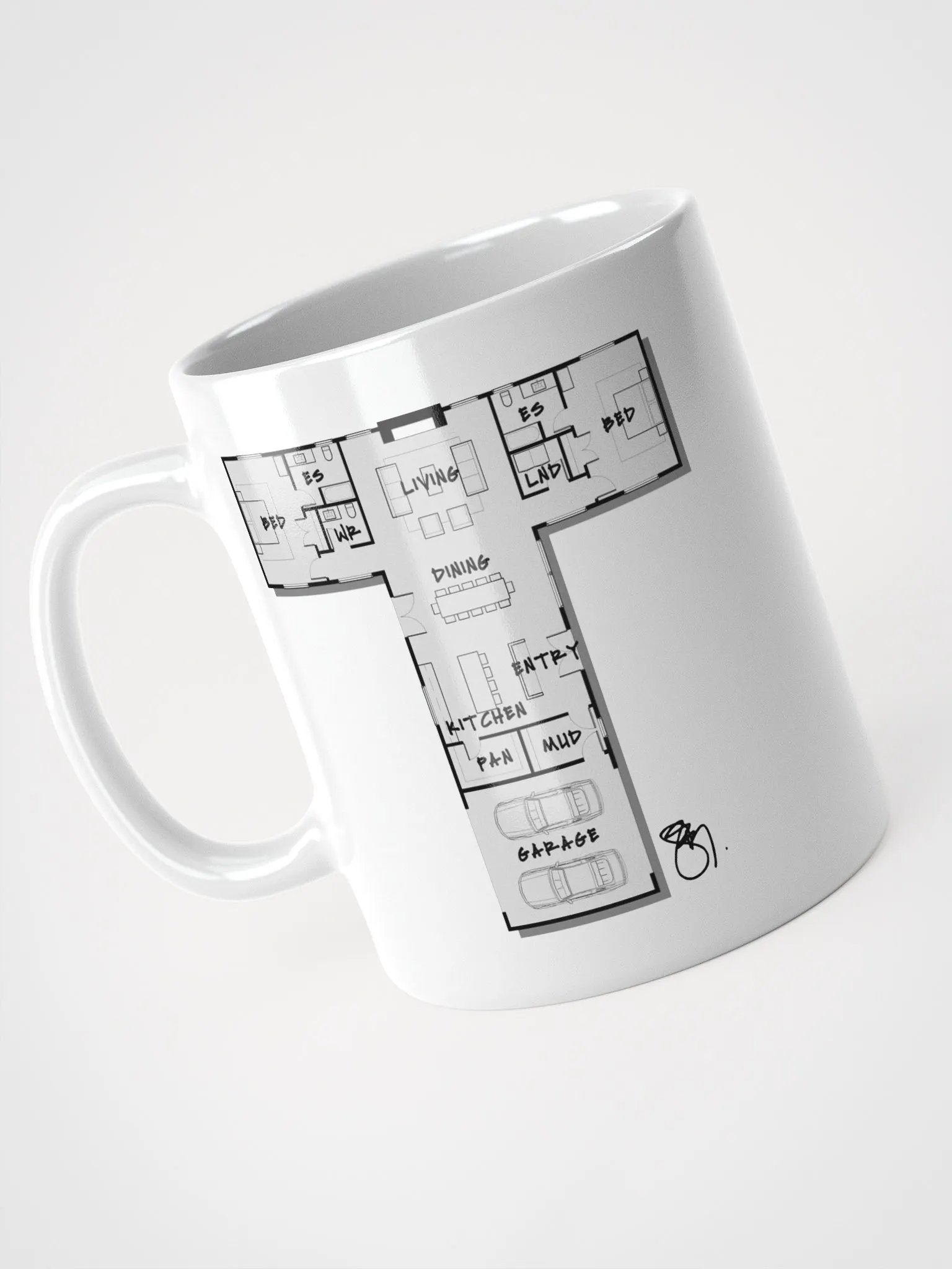 Alphabet Floor Plan Mug - T product image (2)