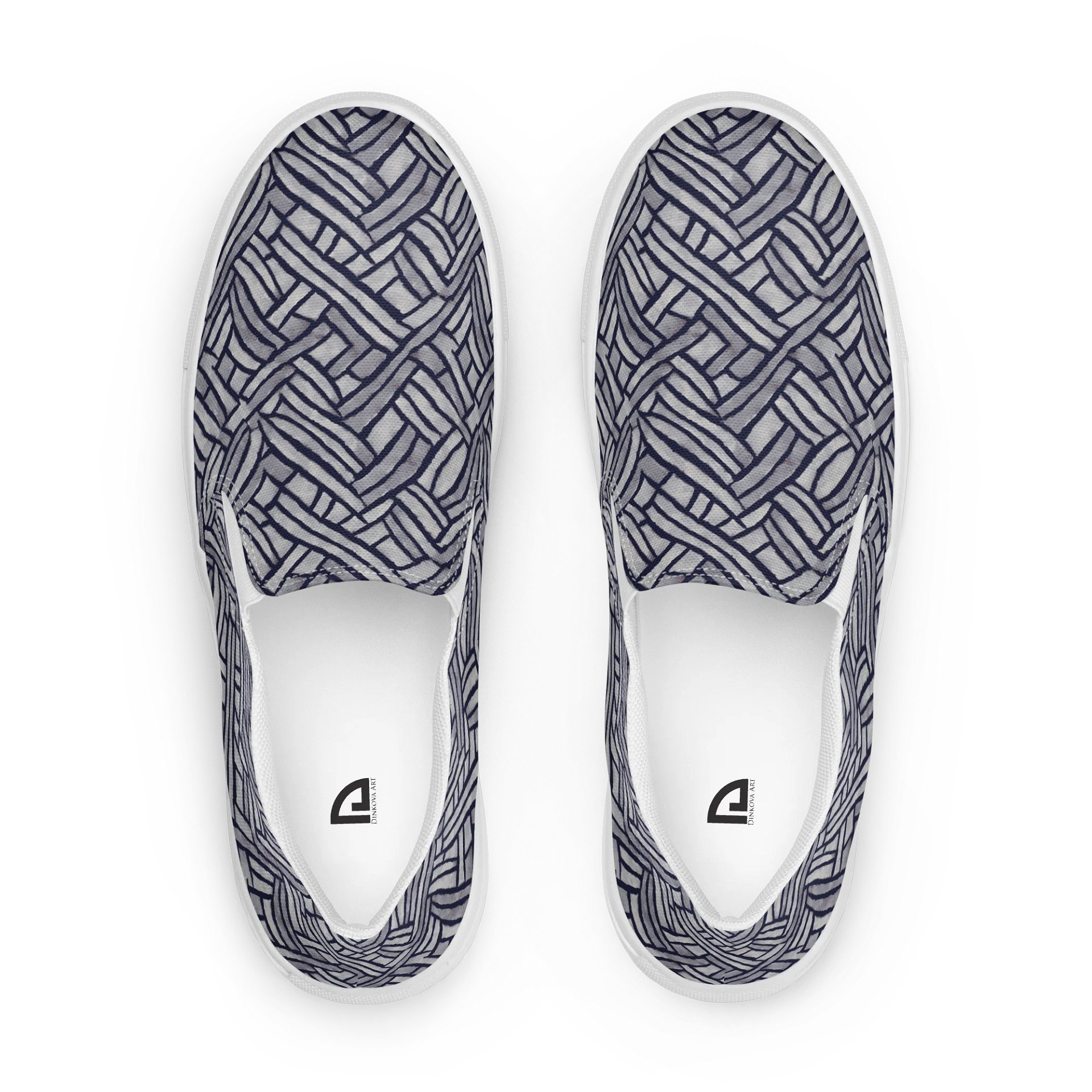 Grey Rectangles Canvas Shoes product image (1)
