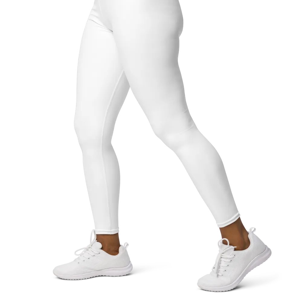 Luna Women's White High-Waisted Yoga Leggings with Inside Pocket product image (3)