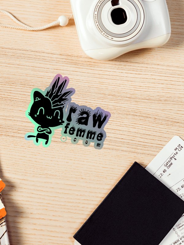 Raw Femme Punk Kitty Sticker product image (2)