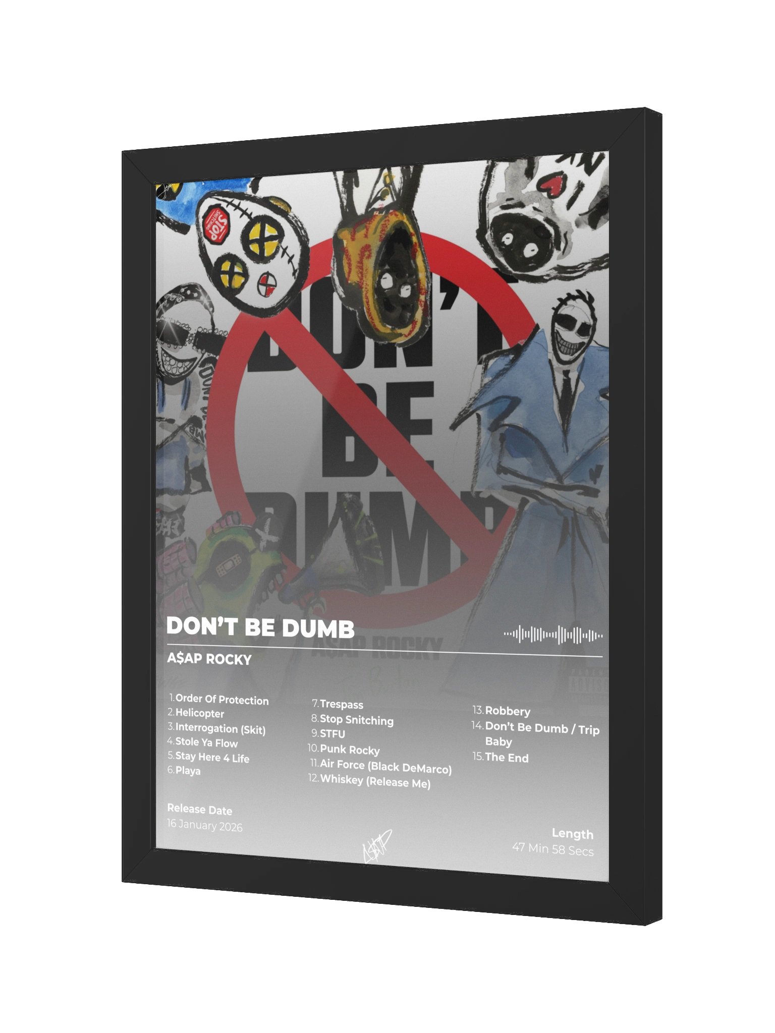 DON’T BE DUMB A$AP Rocky Framed Poster product image (4)