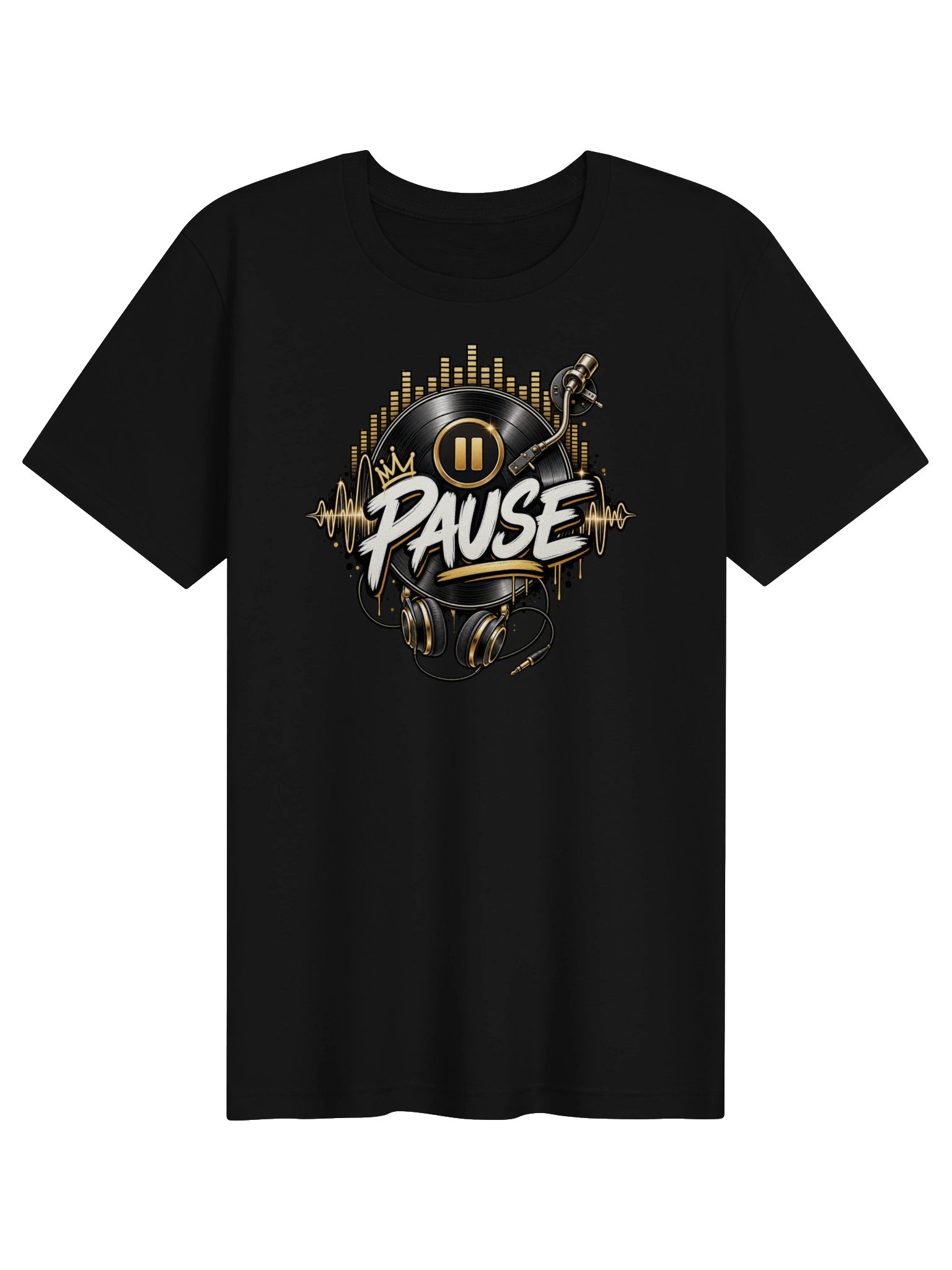 PAUSE. Headphones T-Shirt product image (1)