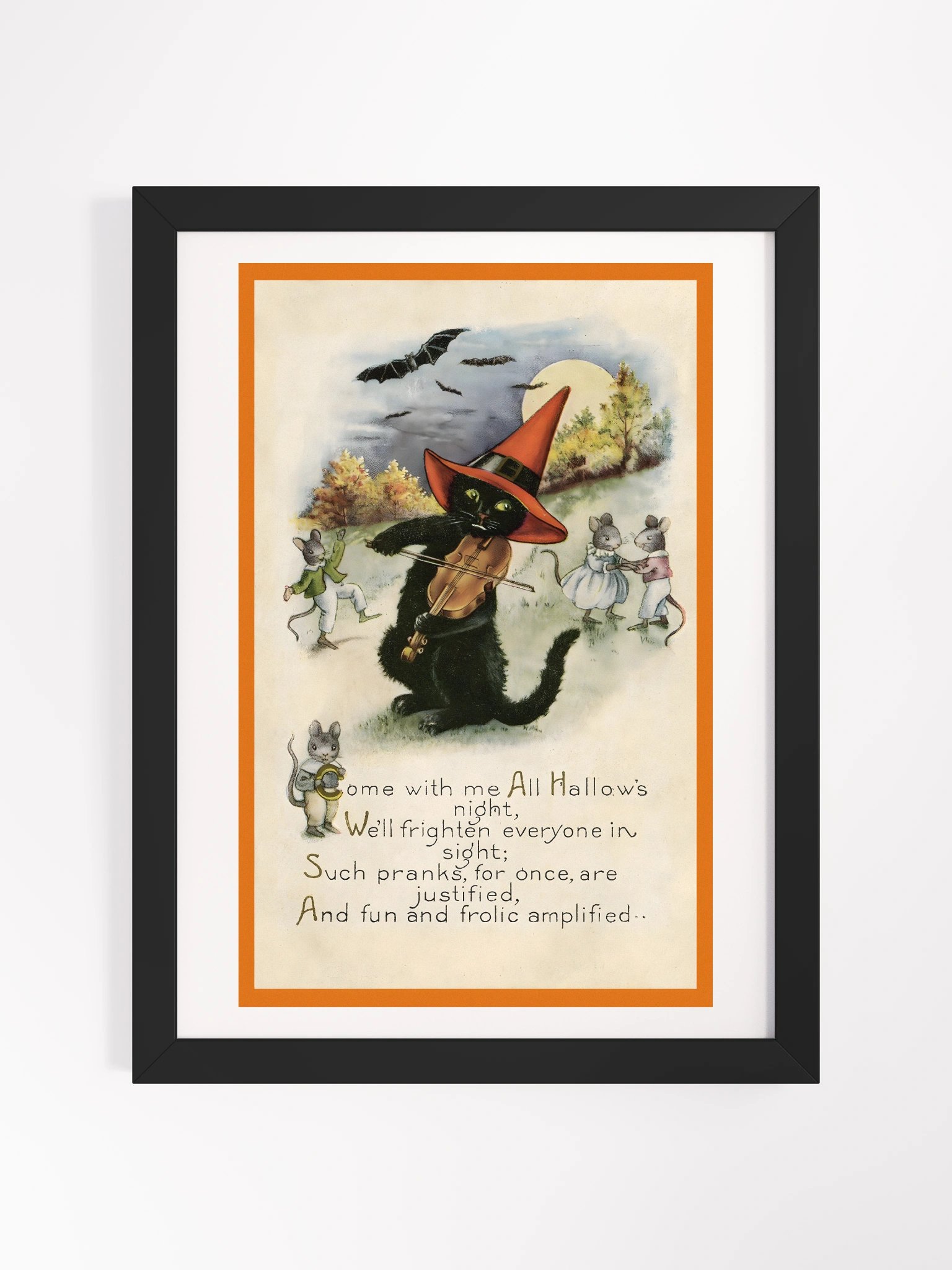 Framed Print - Spooky Cat 'The Mischief-Maker' product image (1)