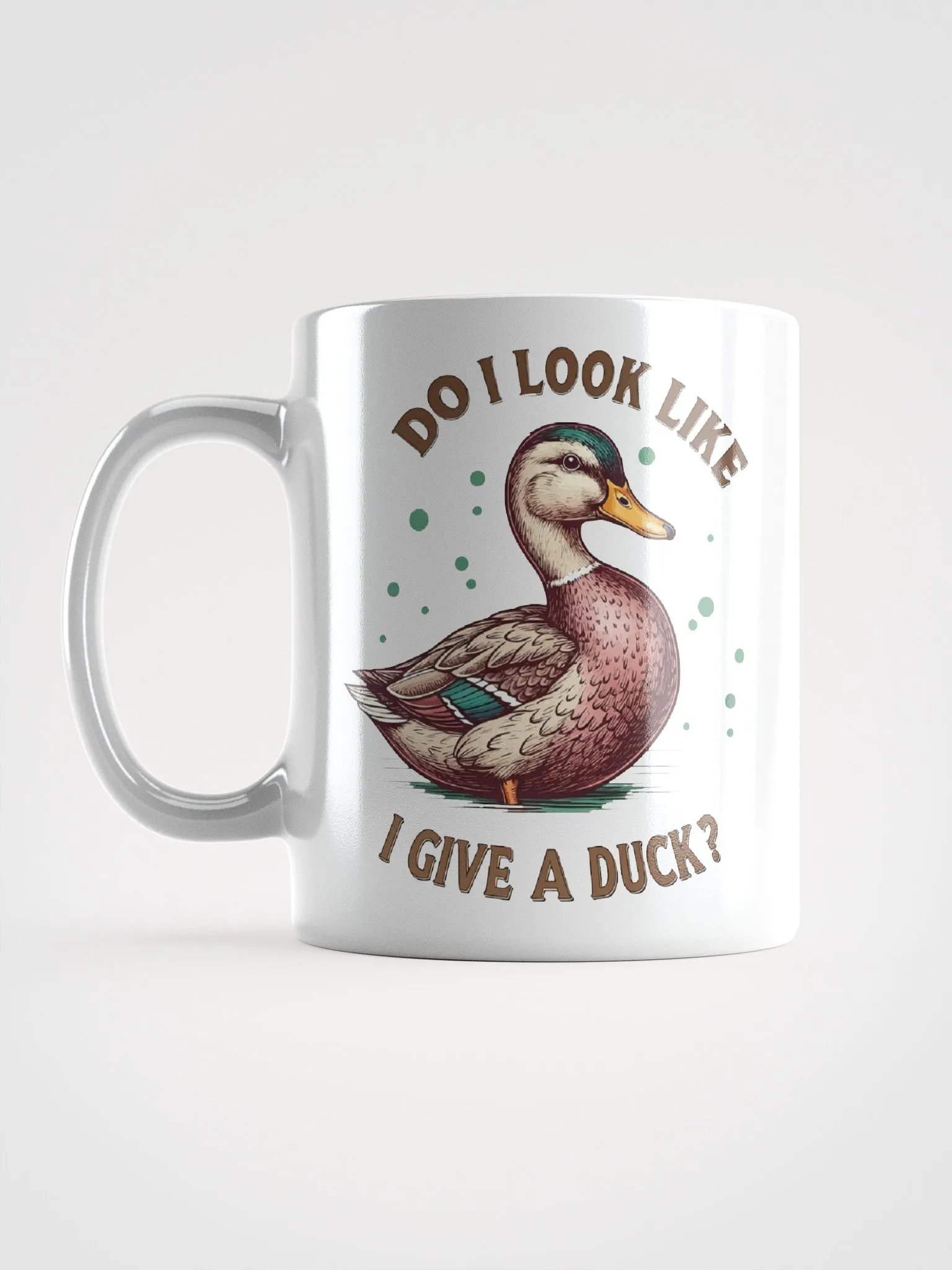 Duck Attitude White Glossy Mug product image (6)
