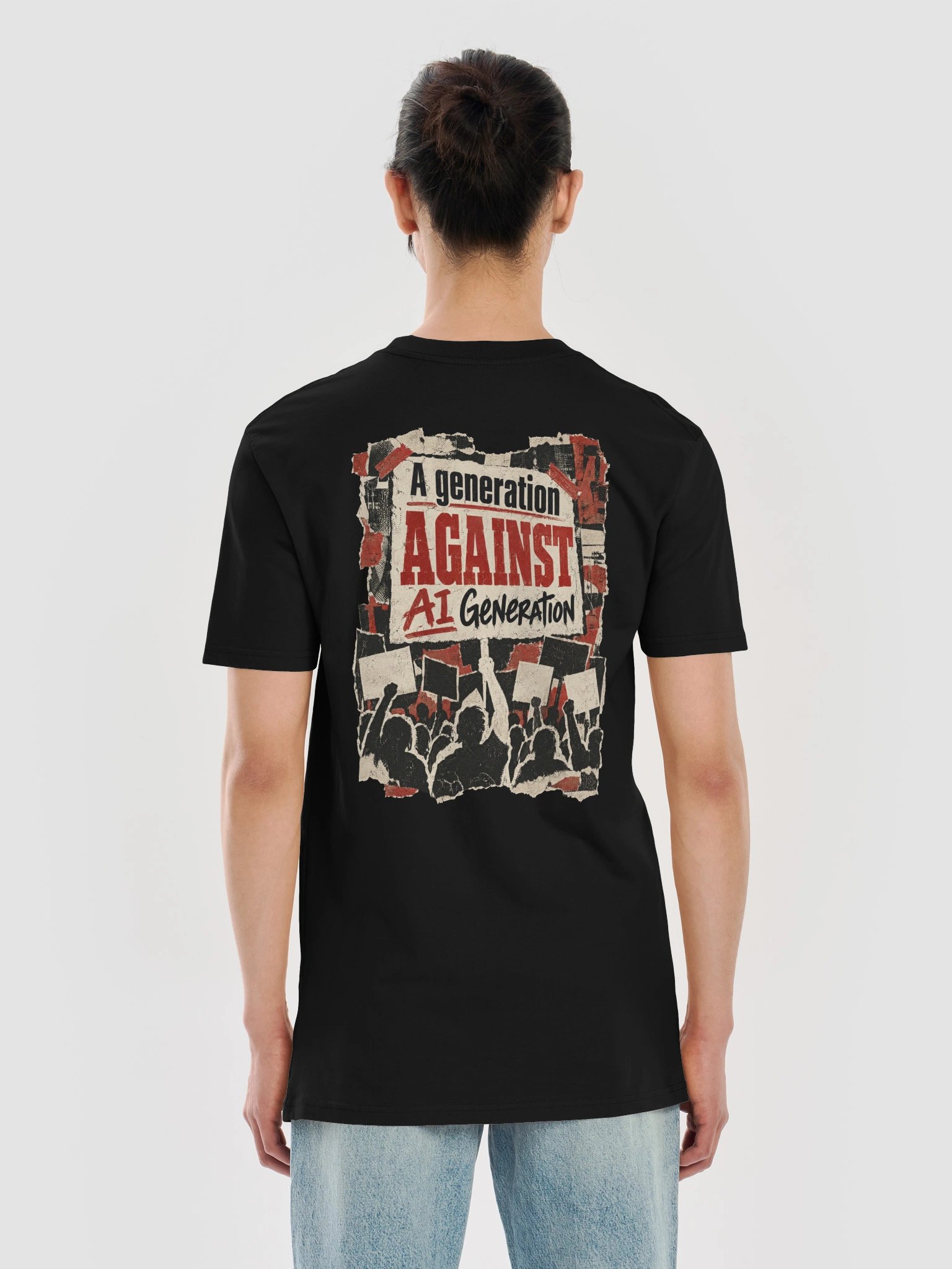 A Generation Against AI Generation: Protest Poster | Heavyweight Tee product image (7)