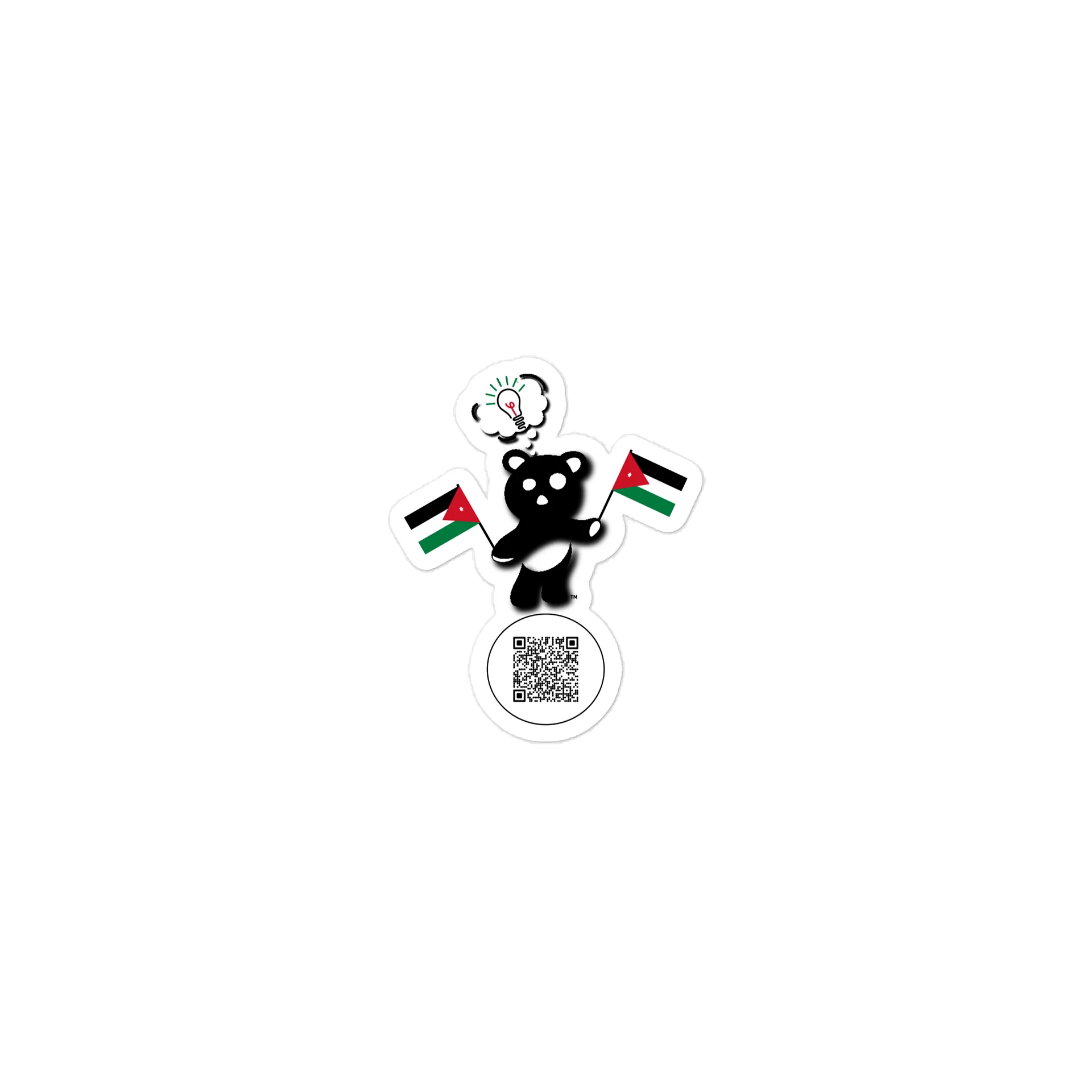 Jordan — Country Bear Sticker | BehrBrained Media product image (1)