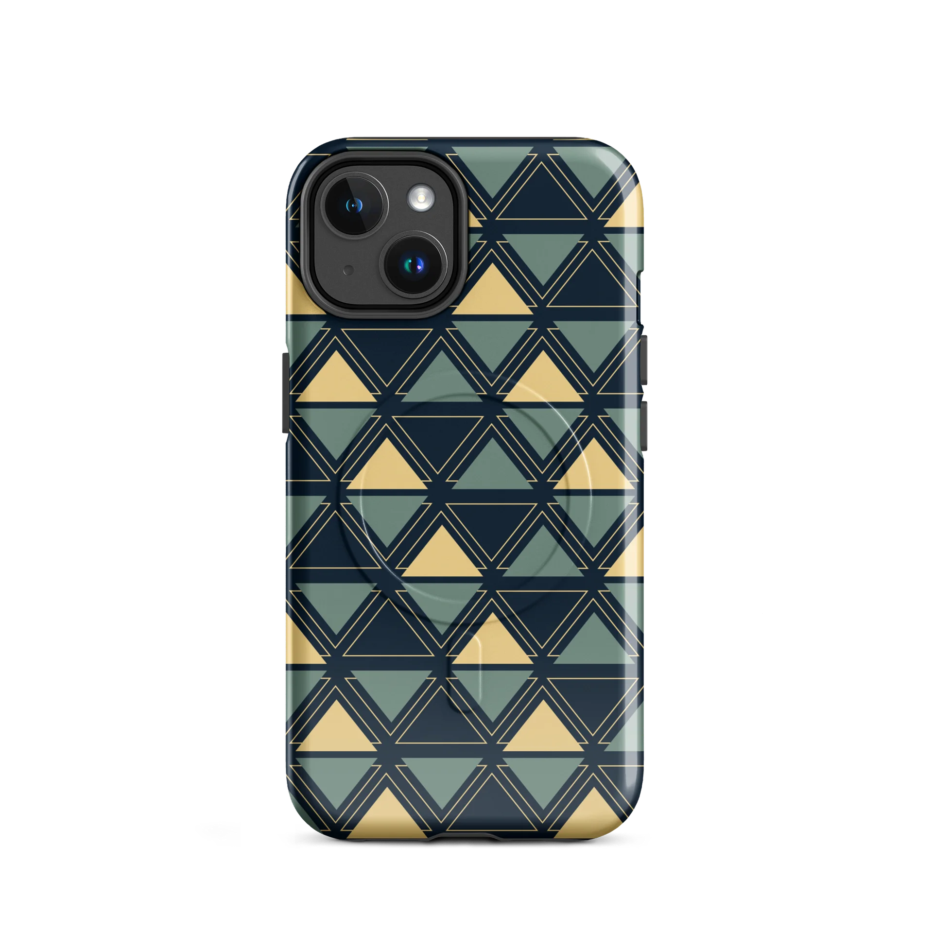Triangulated Night iPhone 17 Tough MagSafe Case - Shockproof Dual-Layer Geometric Protective Cover product image (2)