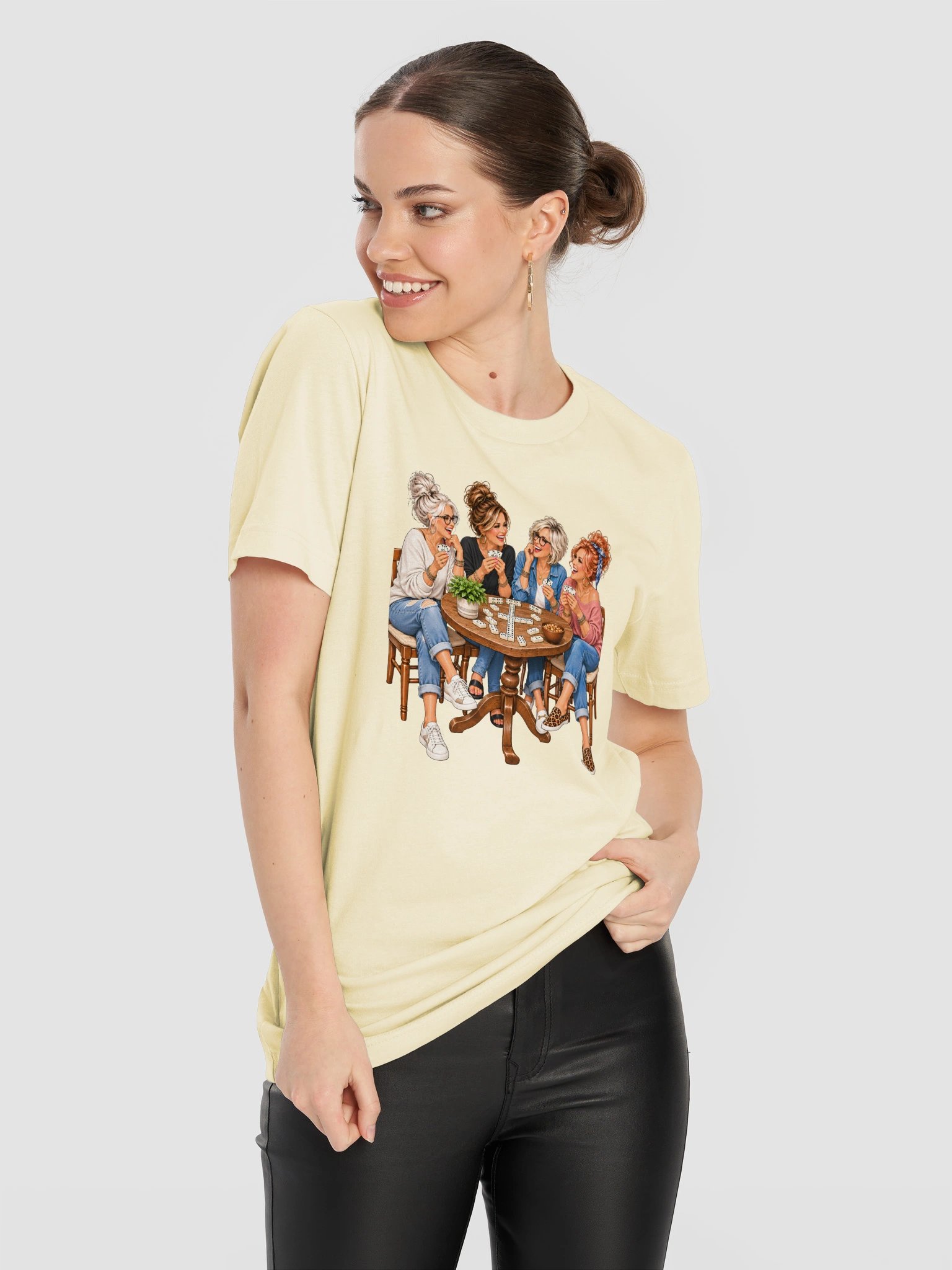 Domino Ladies Game Night T-Shirt | Friends Playing Dominoes Tee | Girls' Game Night Shirt product image (91)