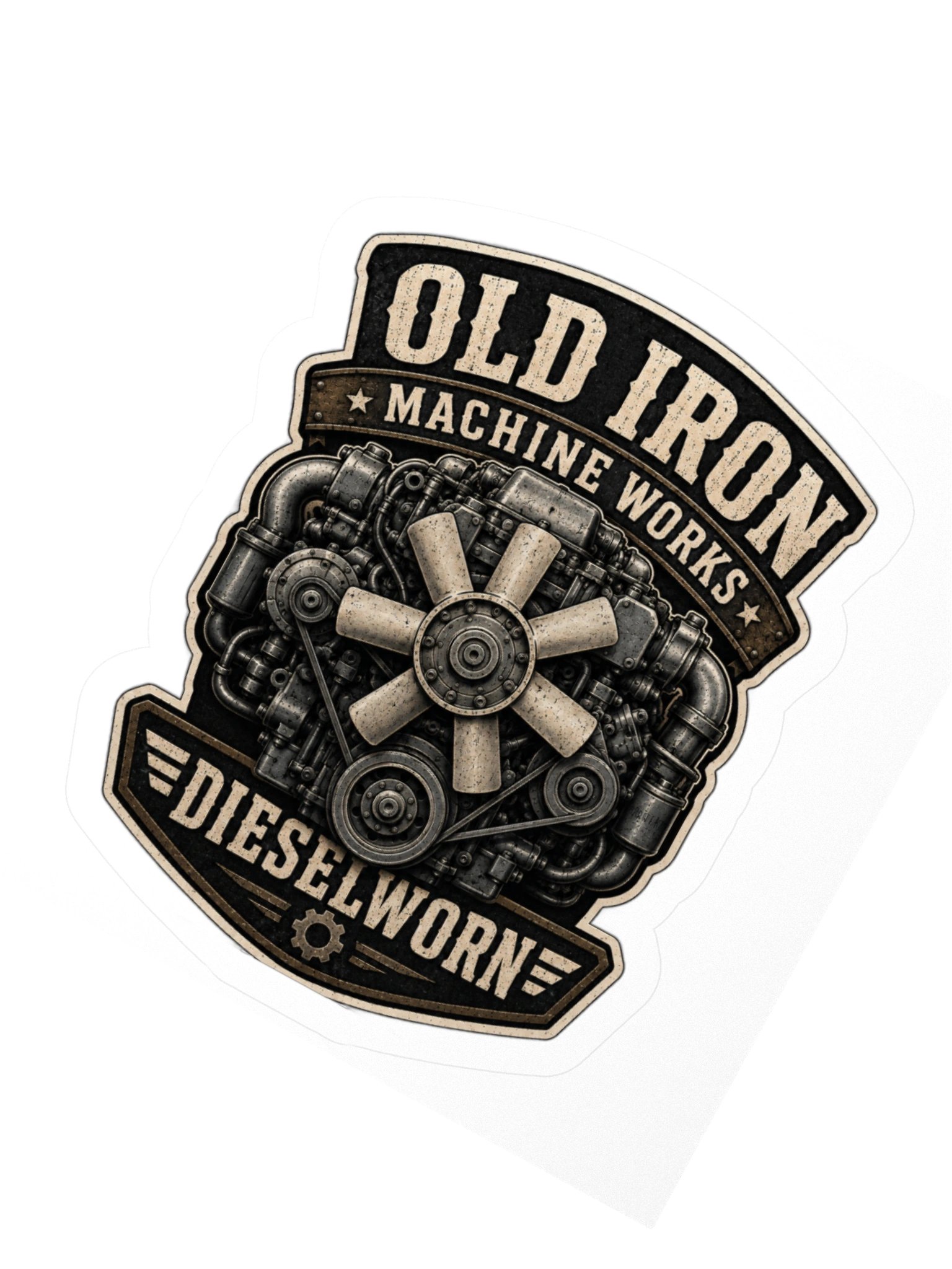 Old Iron Machine Works Diesel Engine Sticker product image (2)