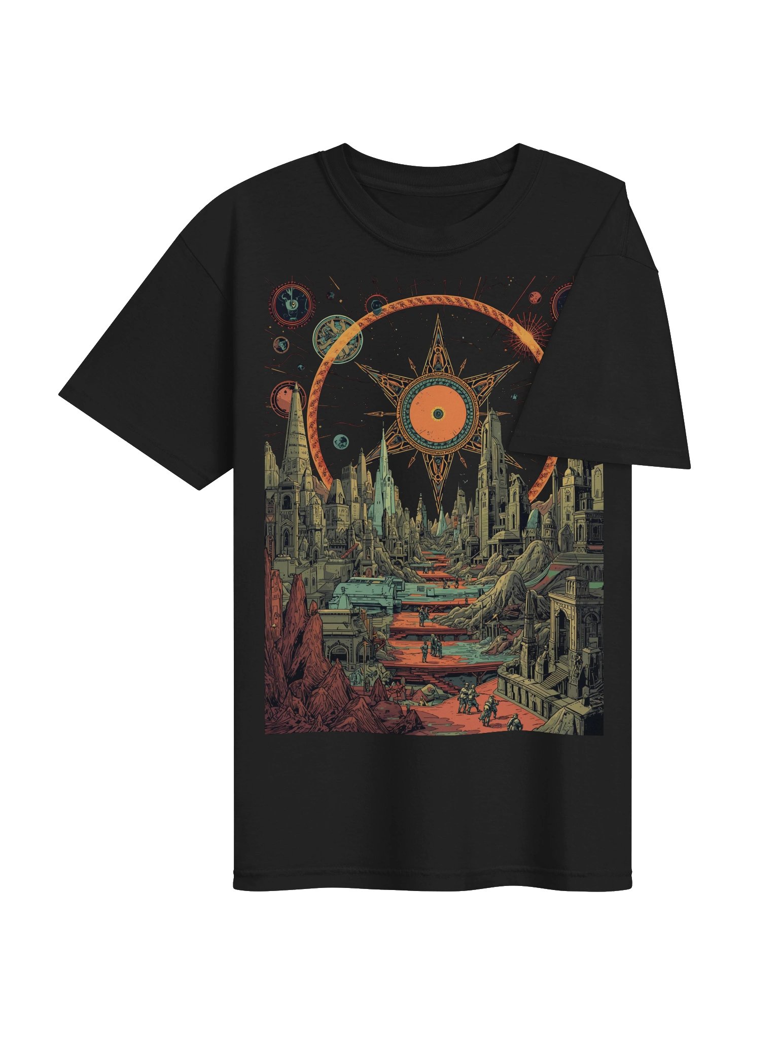 Cosmic City Portal Heavyweight T-Shirt product image (7)