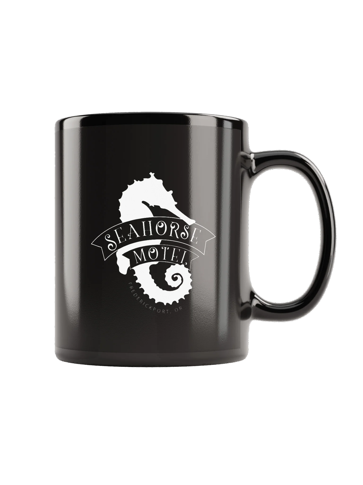 Seahorse Motel Black Coffee Mug product image (5)