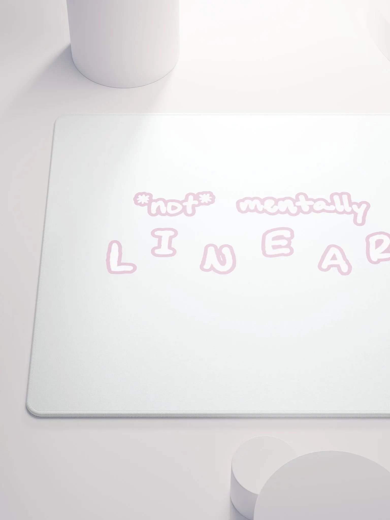*not* mentally linear (lined design, #E1B9CE) mouse pad product image (6)