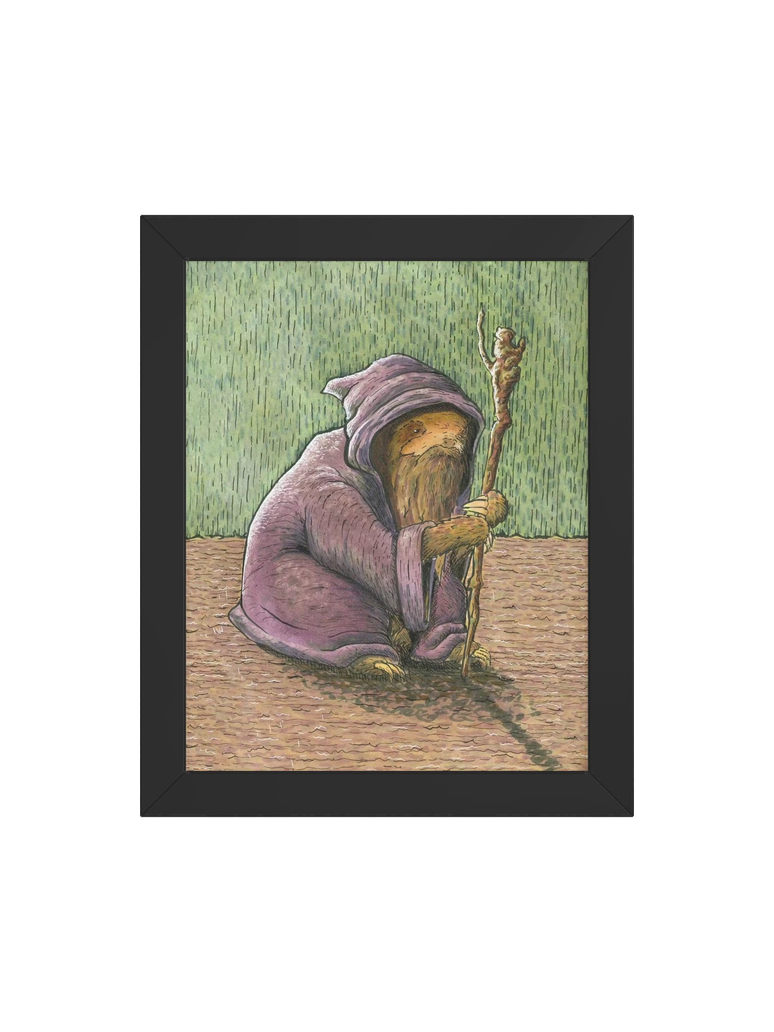 Sloth Wizard Framed Print product image (1)