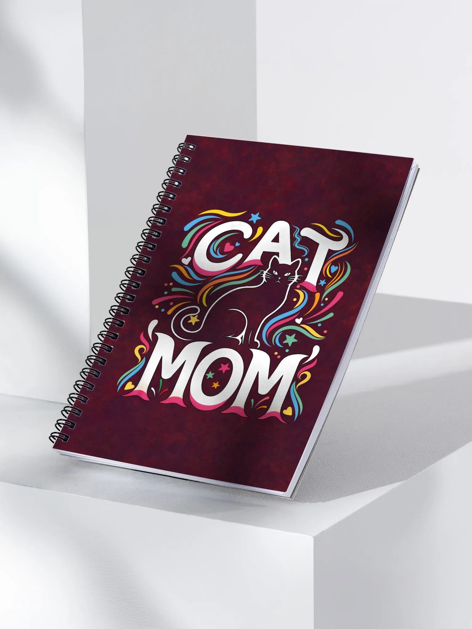 Cat Mom Vibes Spiral Notebook product image (2)