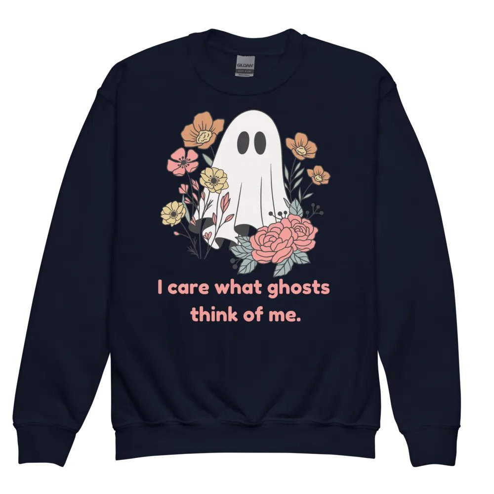 I Care What Ghosts Think of Me Youth Crewneck Sweatshirt product image (1)