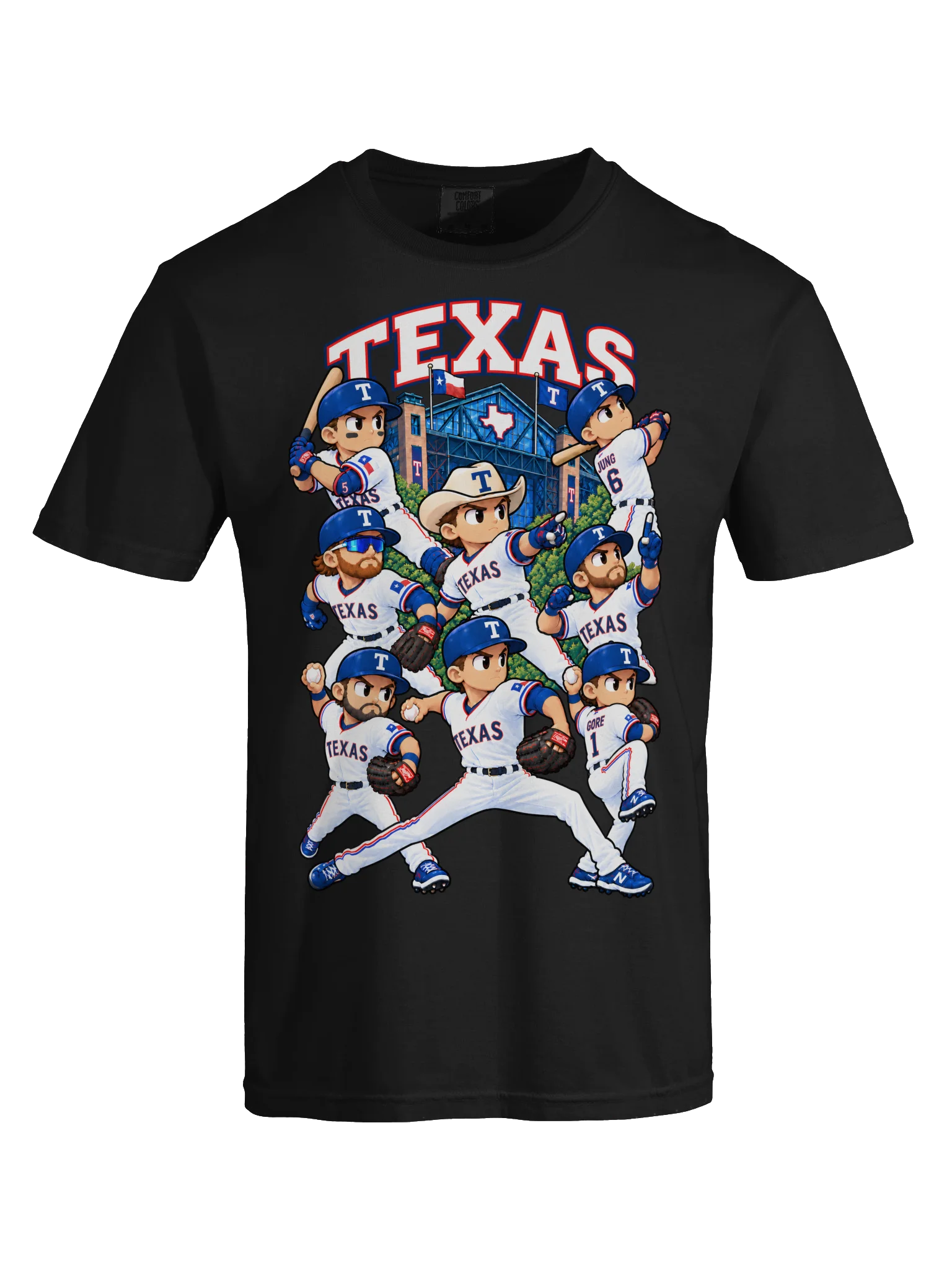 Texas Baseball Animated Player T-Shirt product image (42)