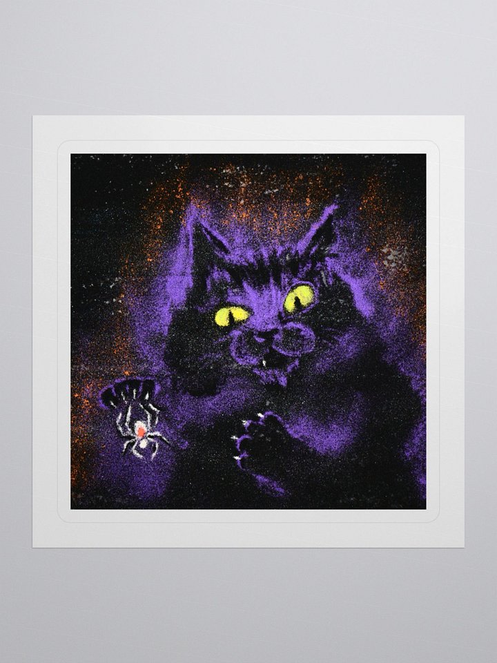 Purple Cat Sticker product image (1)