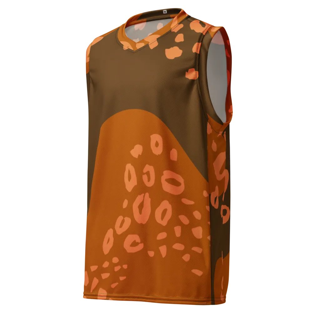 Orange Leopard Dreams All-Over Print Jersey product image (1)
