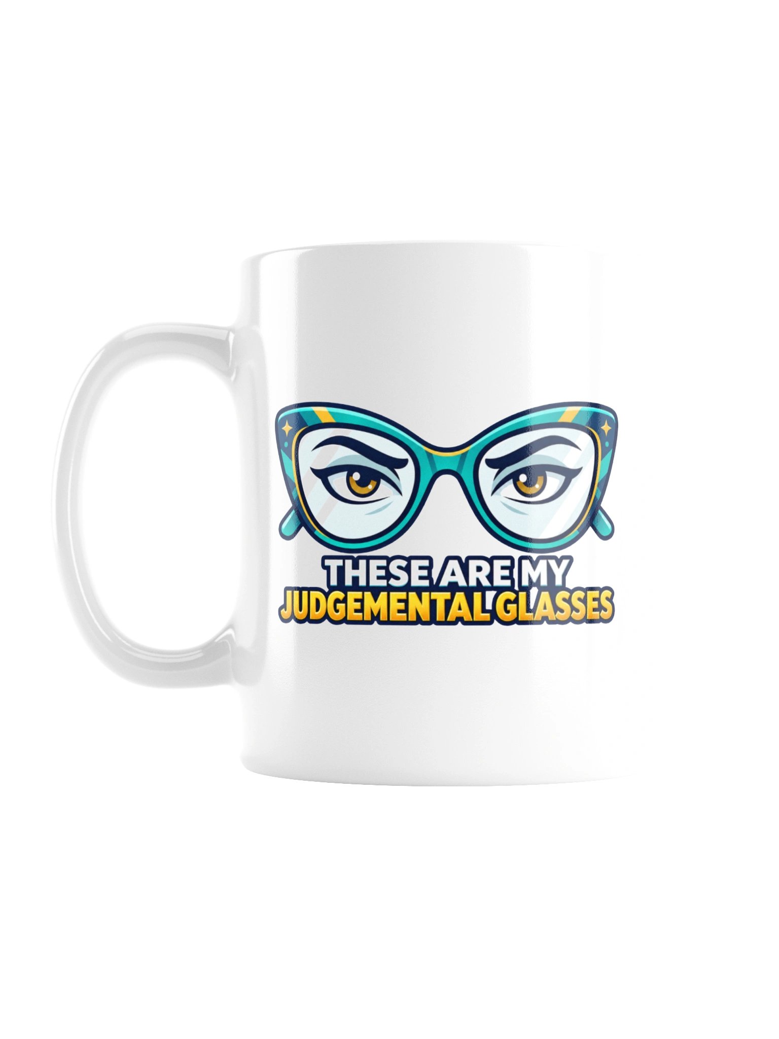 These Are My Judgemental Glasses - Cat Eye Mug product image (3)