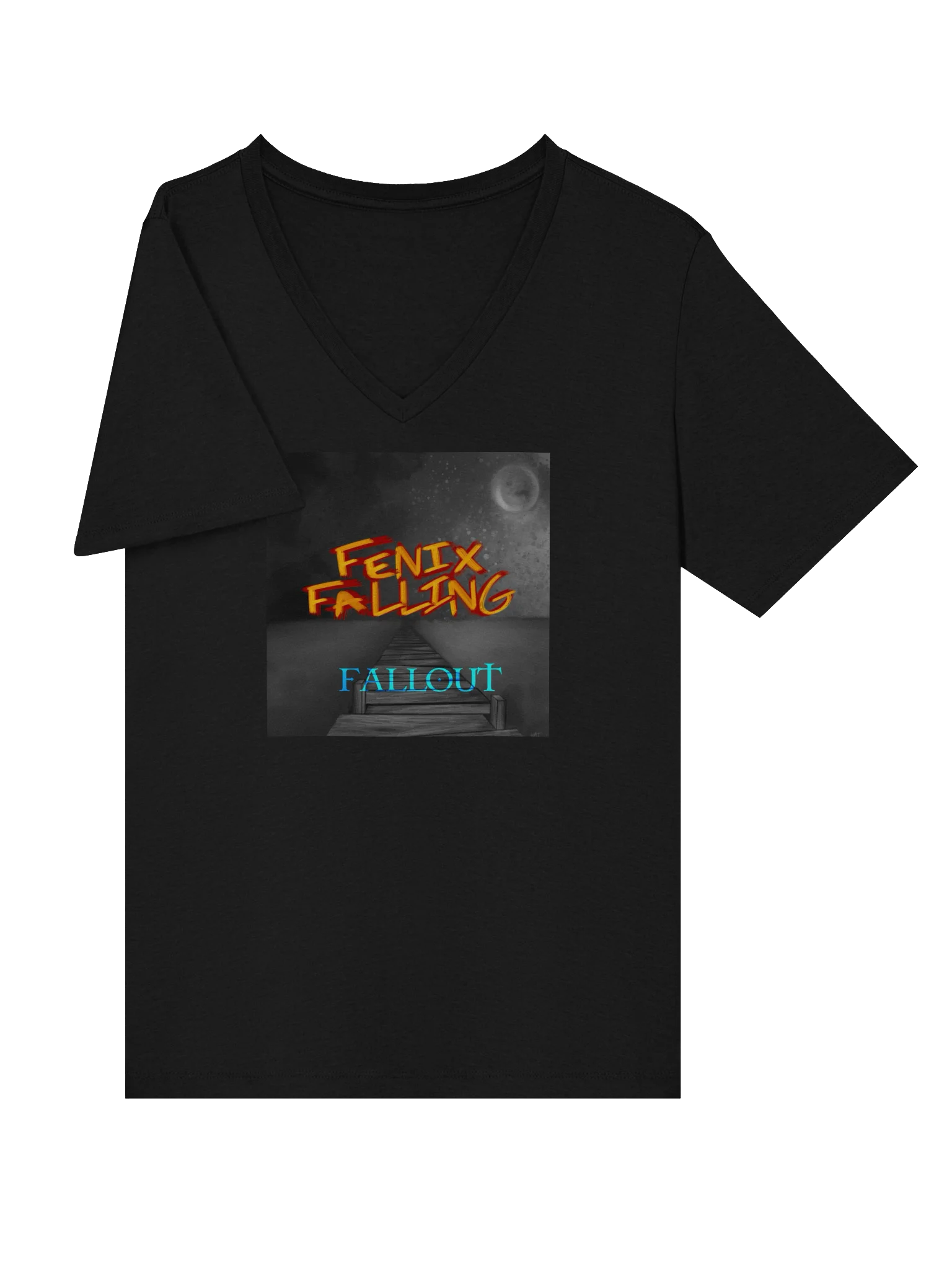 Fenix Falling 'Fallout' Moonlit Dock Women's V-Neck Tee product image (9)
