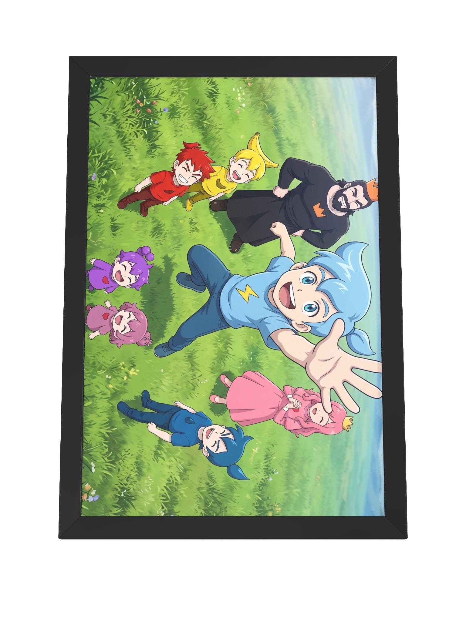لوحة عائلة مستر ماس بأسلوب الانمي | MrMAS Anime Family Framed Poster product image (1)