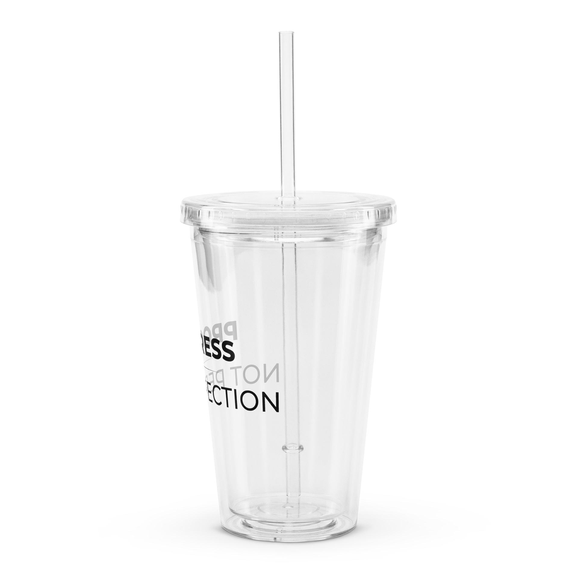 Double Wall Plastic Tumbler - Progress. Not Perfection product image (4)