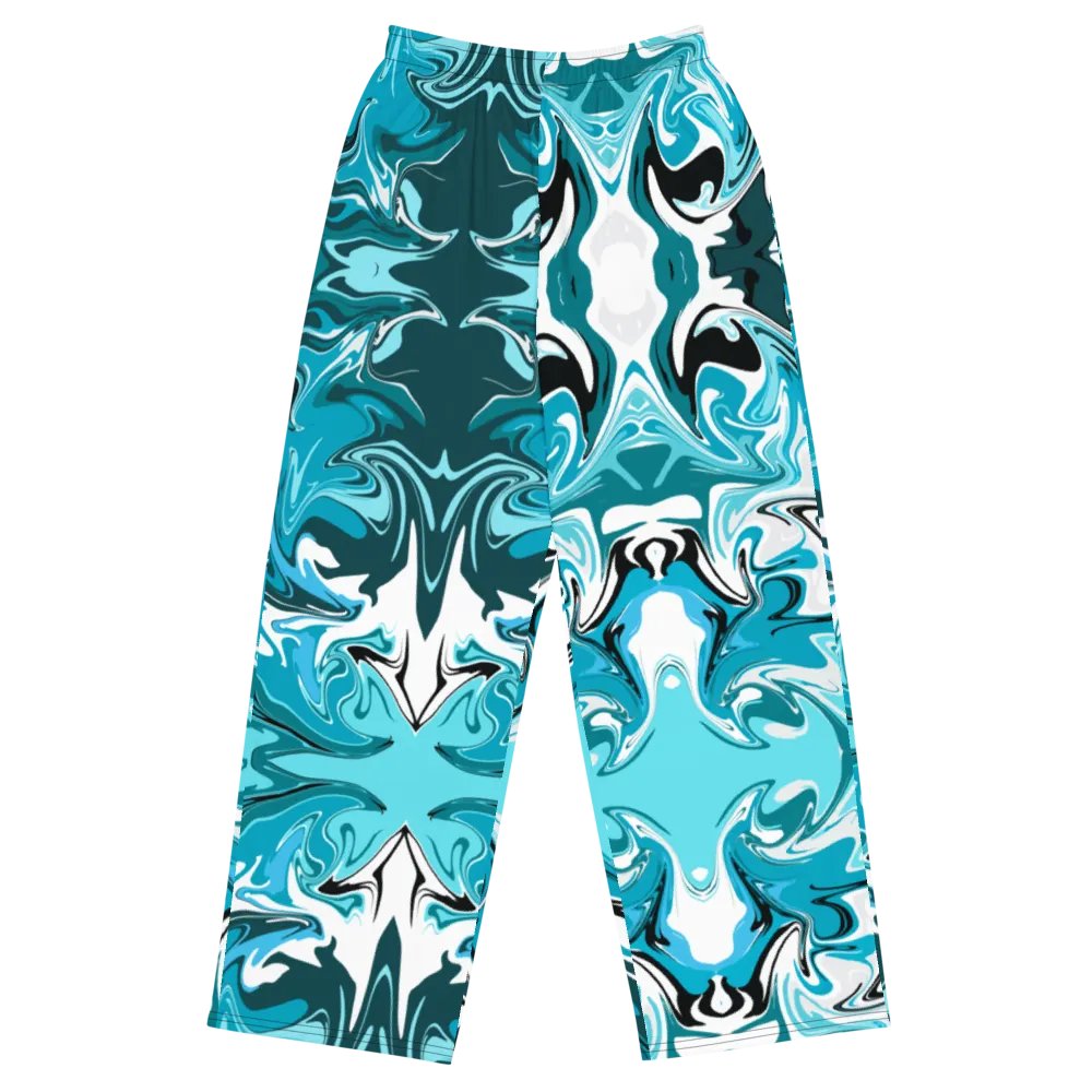 Blue Swirl Unisex Wide Leg Bottoms product image (4)