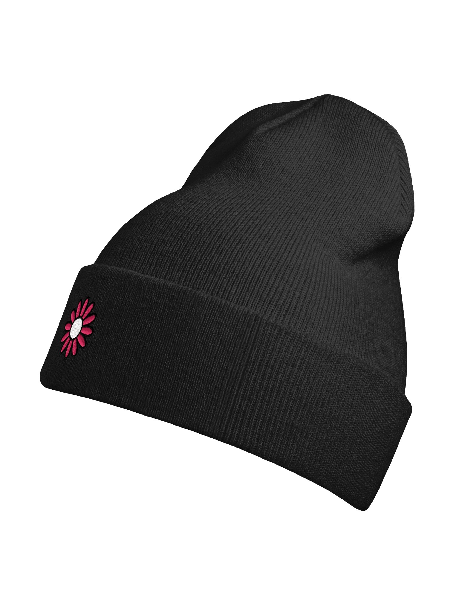 Pink Flower Cuffed Beanie product image (49)