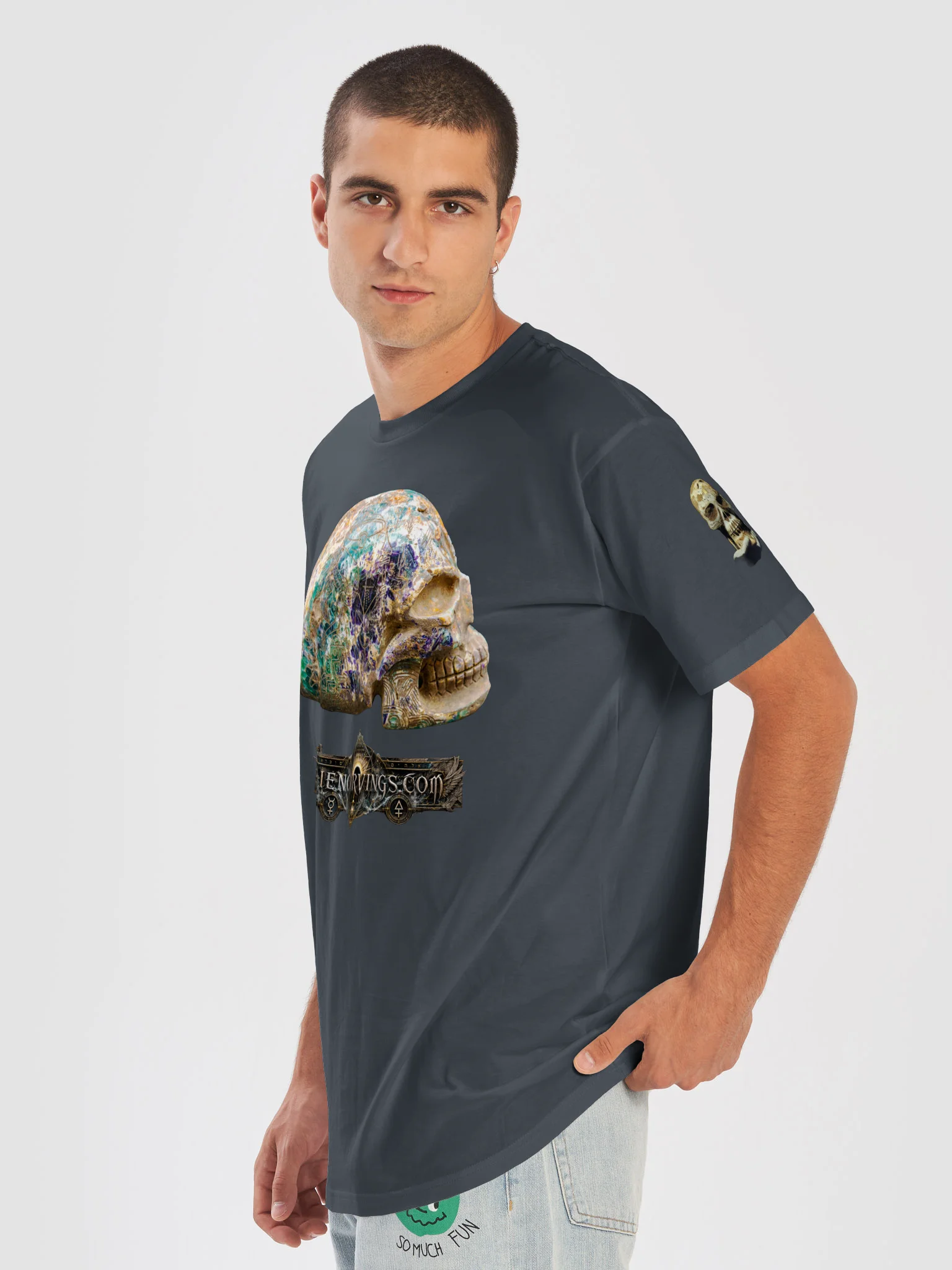 Giant Fluorite Skull Premium T-Shirt product image (7)